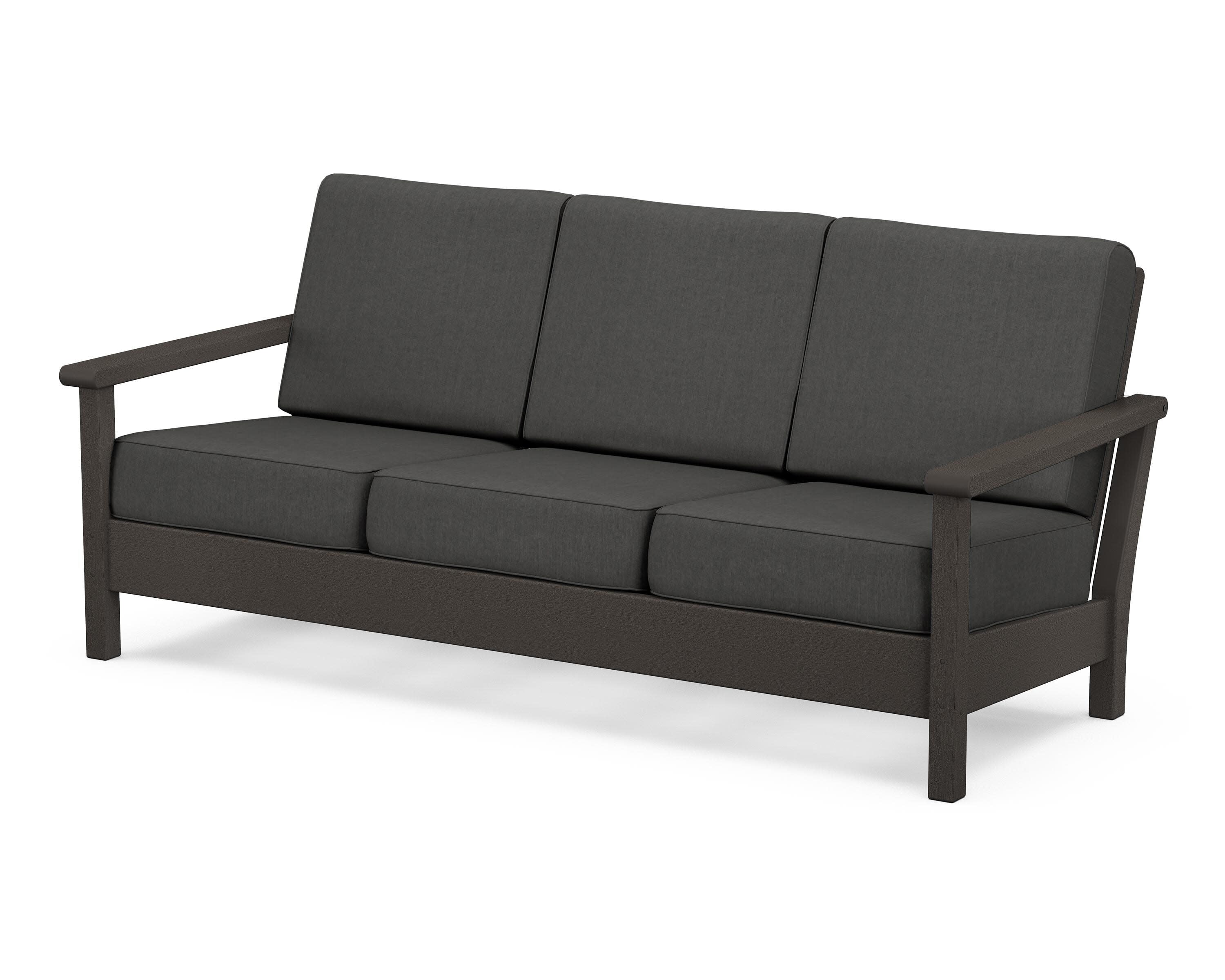 Harbour Deep Seating Sofa in Vintage Coffee / Spectrum Carbon