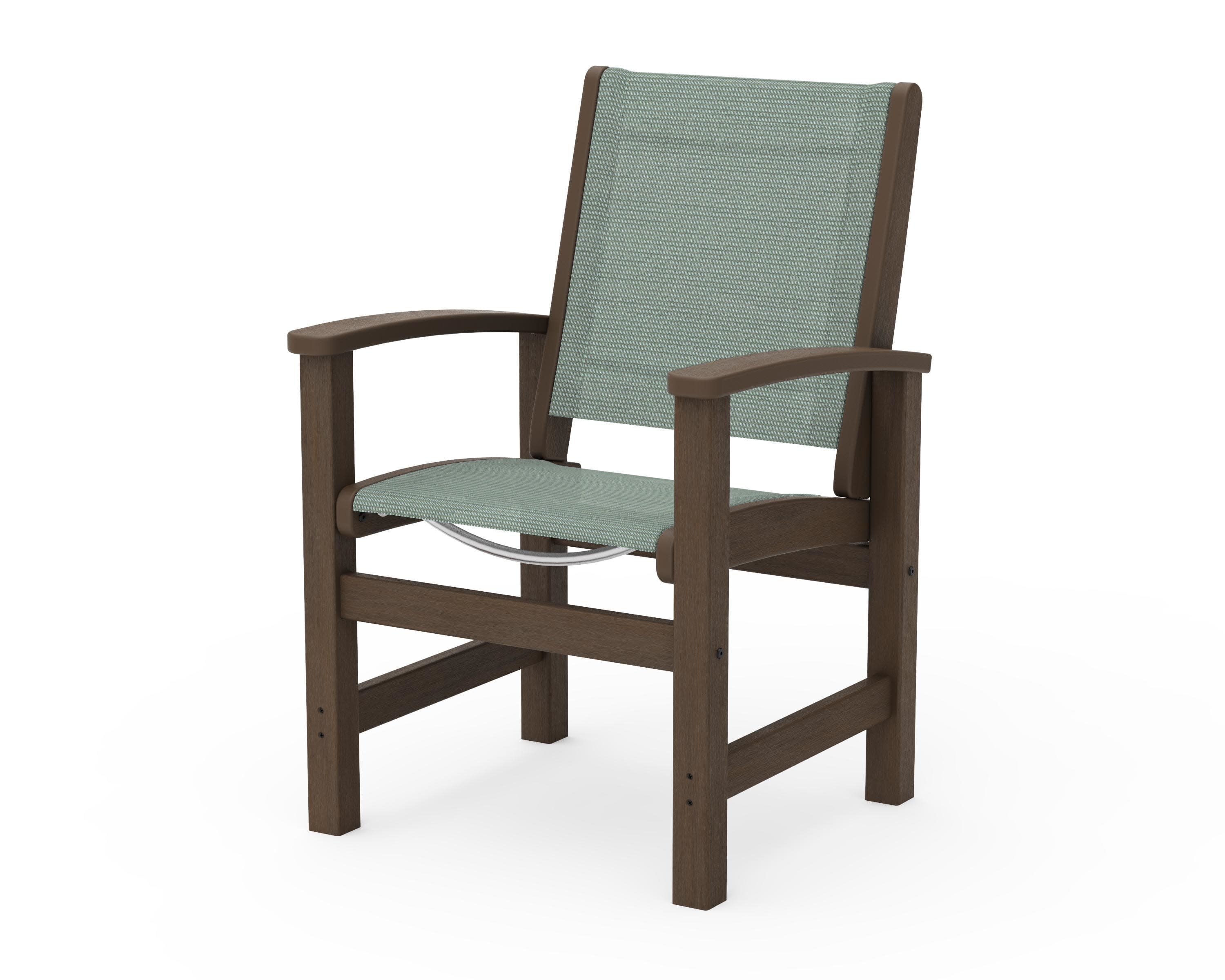 Coastal Dining Chair in Kona / Dupioni Sea Mist Sling