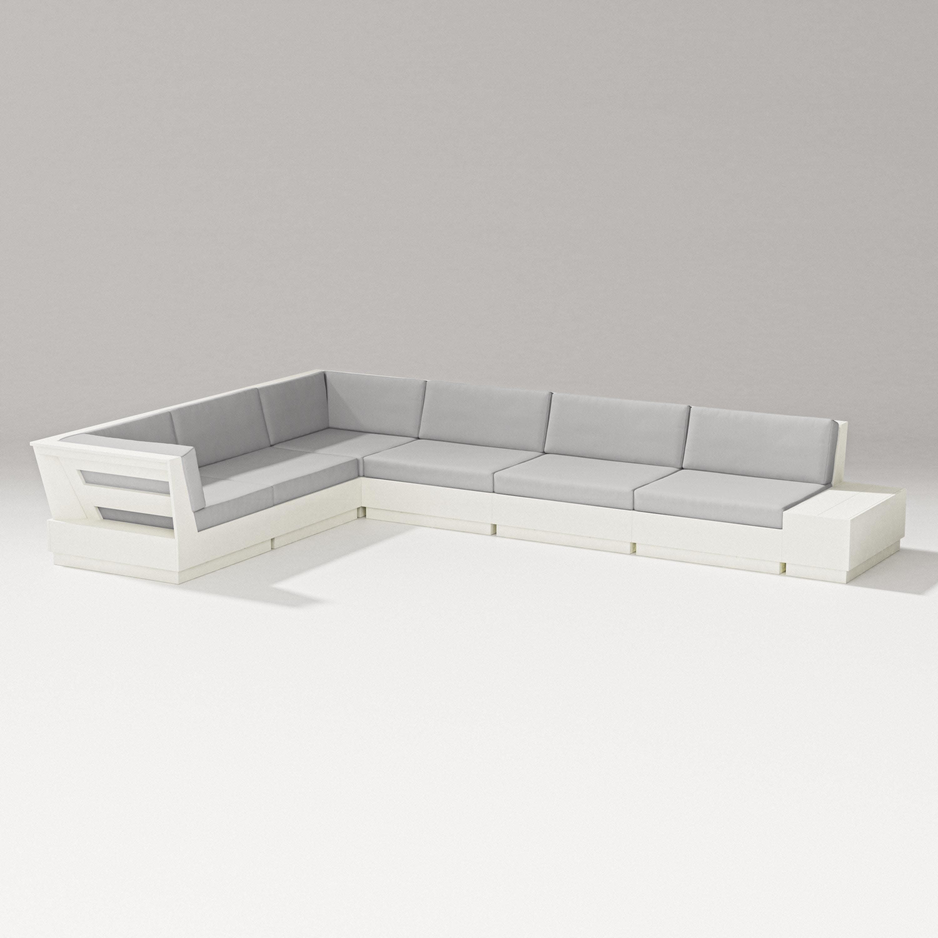 Elevate 7-Piece Corner Sectional in Vintage White / Diamond in the Rough
