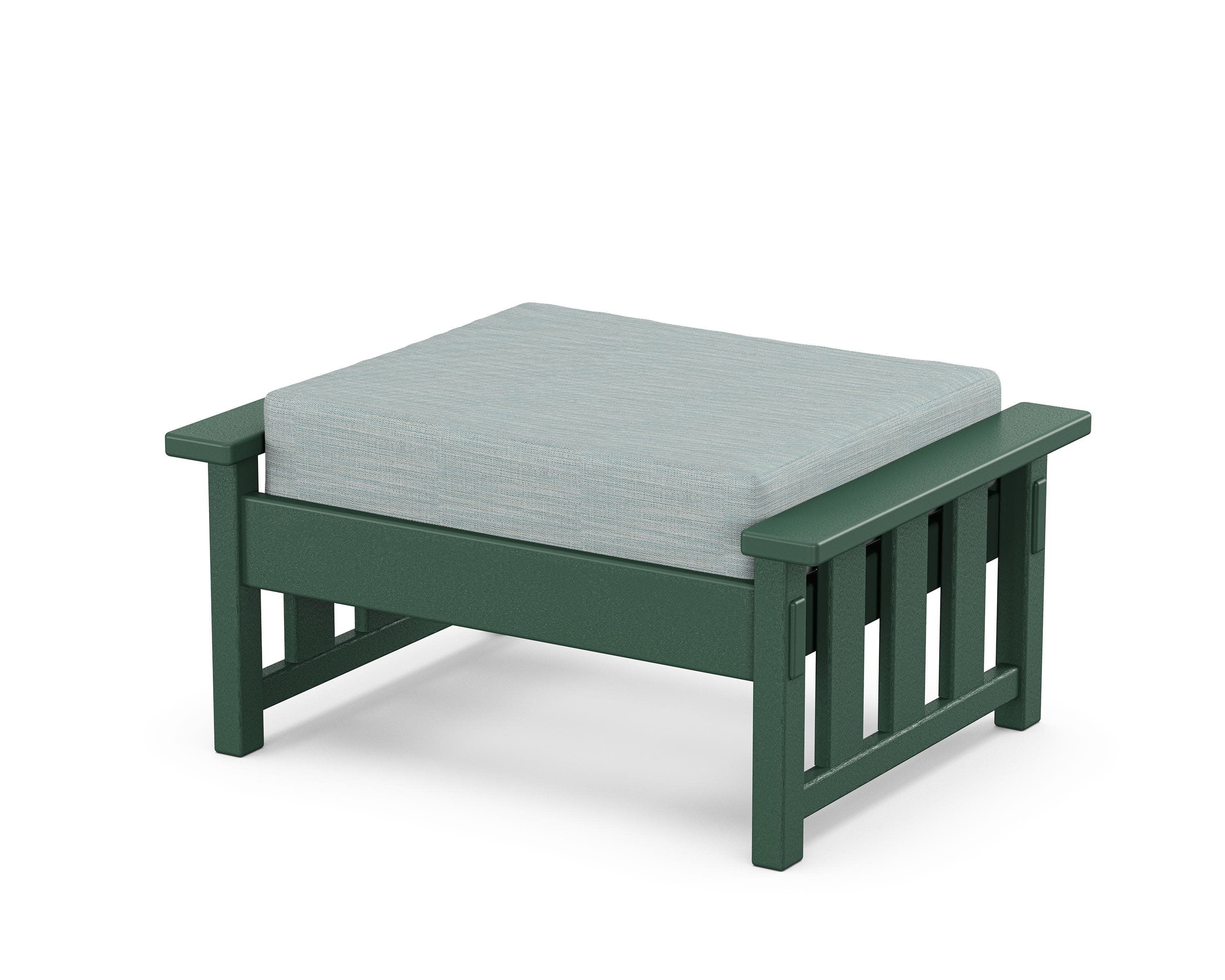 Acadia Deep Seating Ottoman in Green / Soothe Mist