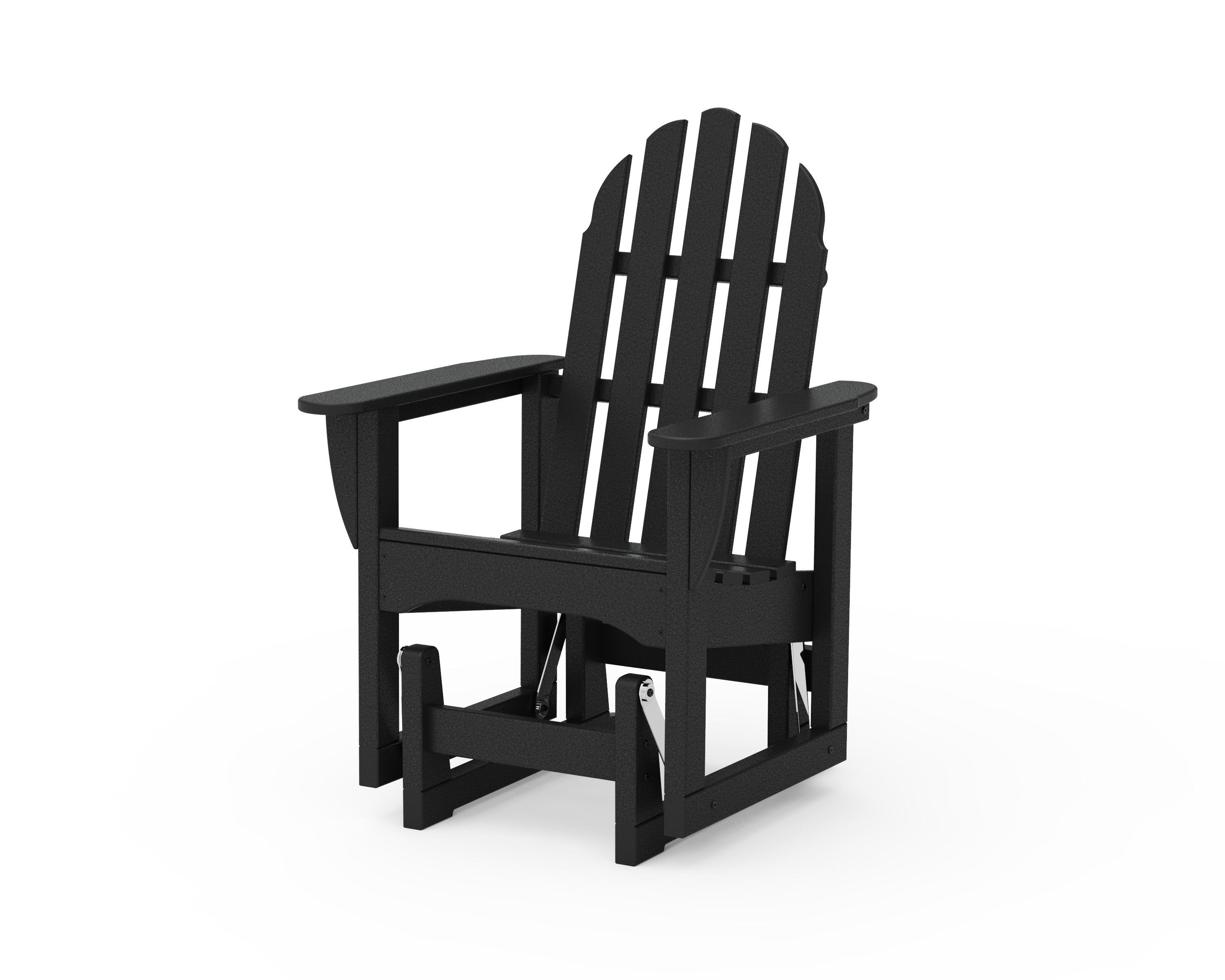 Classic Adirondack Glider Chair in Black