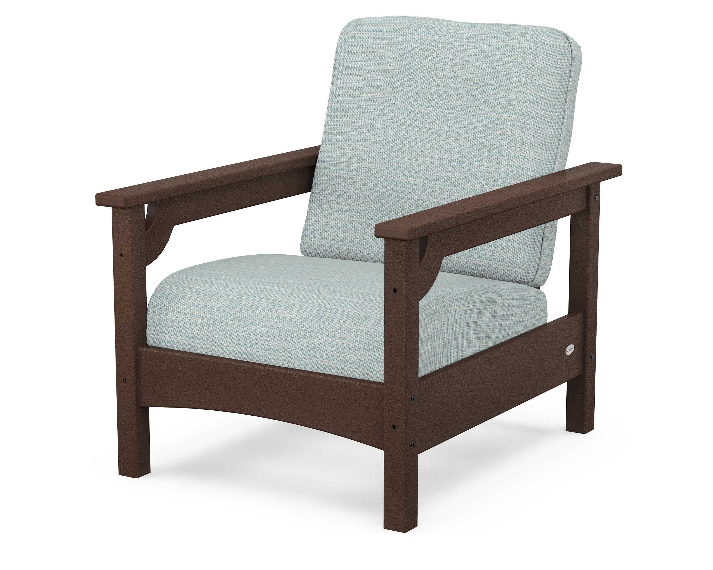 Club Chair in Mahogany / Soothe Mist