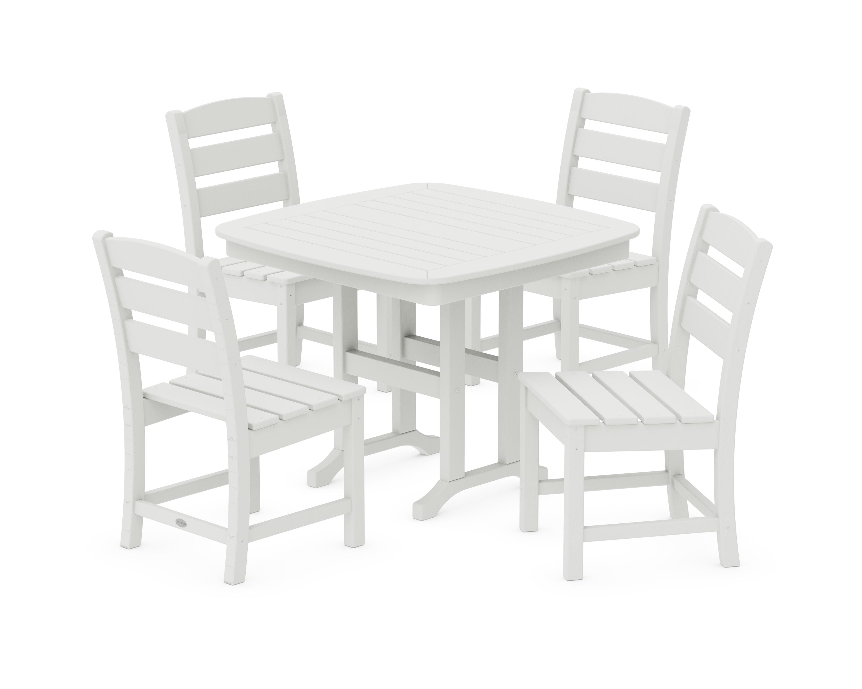 Lakeside 5-Piece Side Chair Dining Set in Vintage White