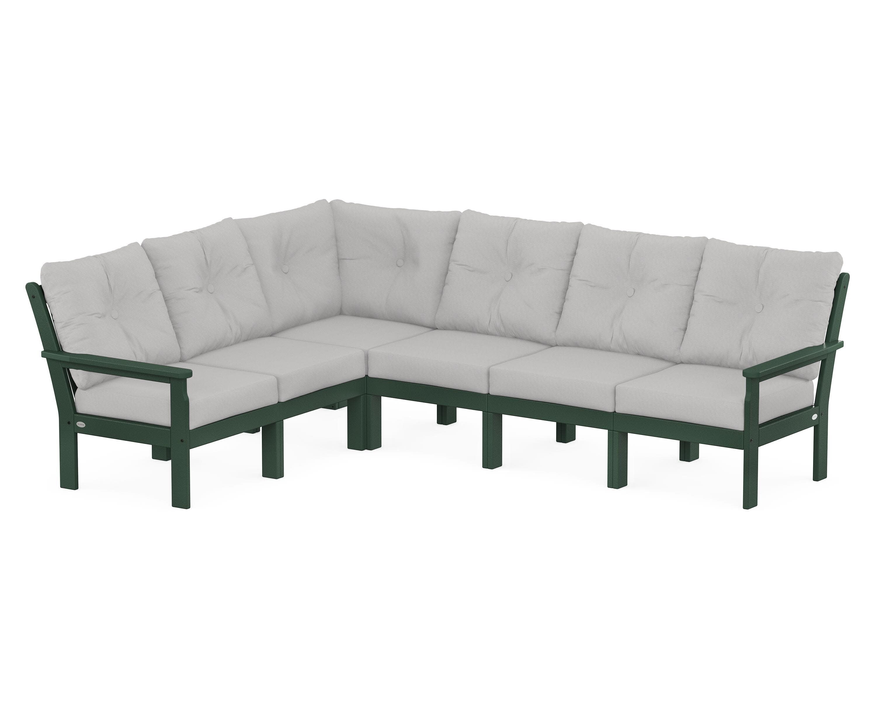 Vineyard 6-Piece Sectional in Green / Diamond in the Rough