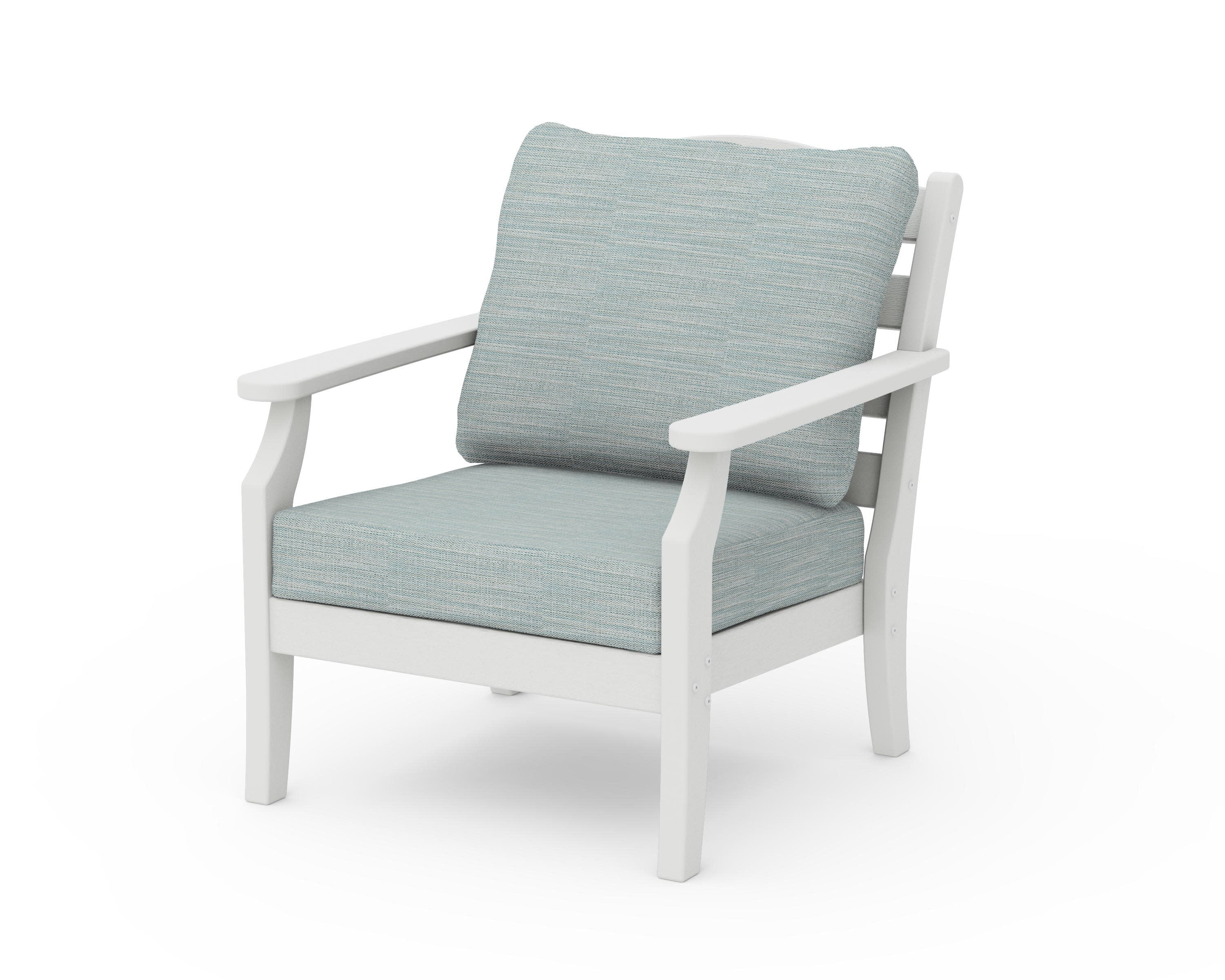 Savannah Deep Seating Chair in Vintage White / Soothe Mist