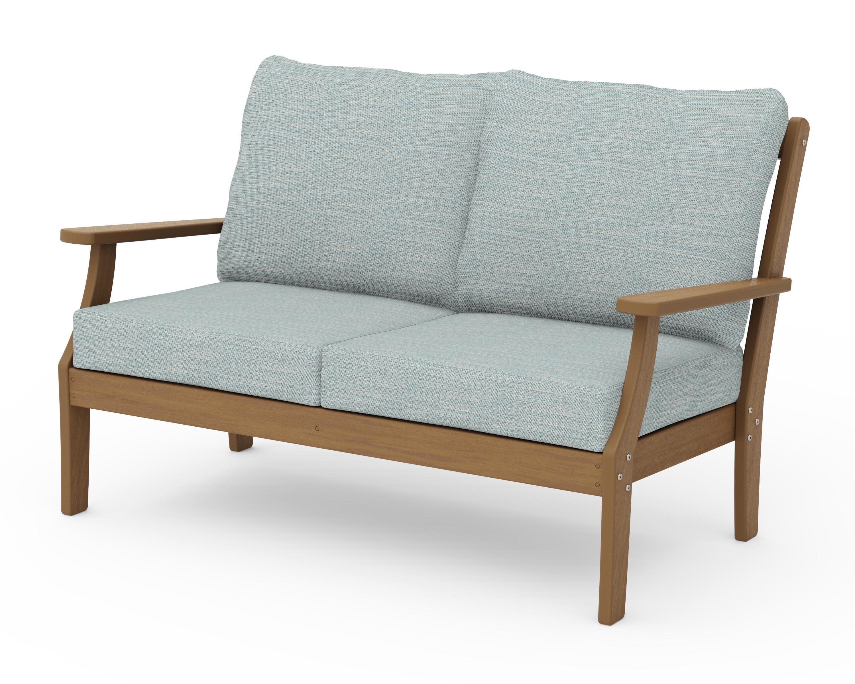 Braxton Deep Seating Loveseat in Natural / Soothe Mist