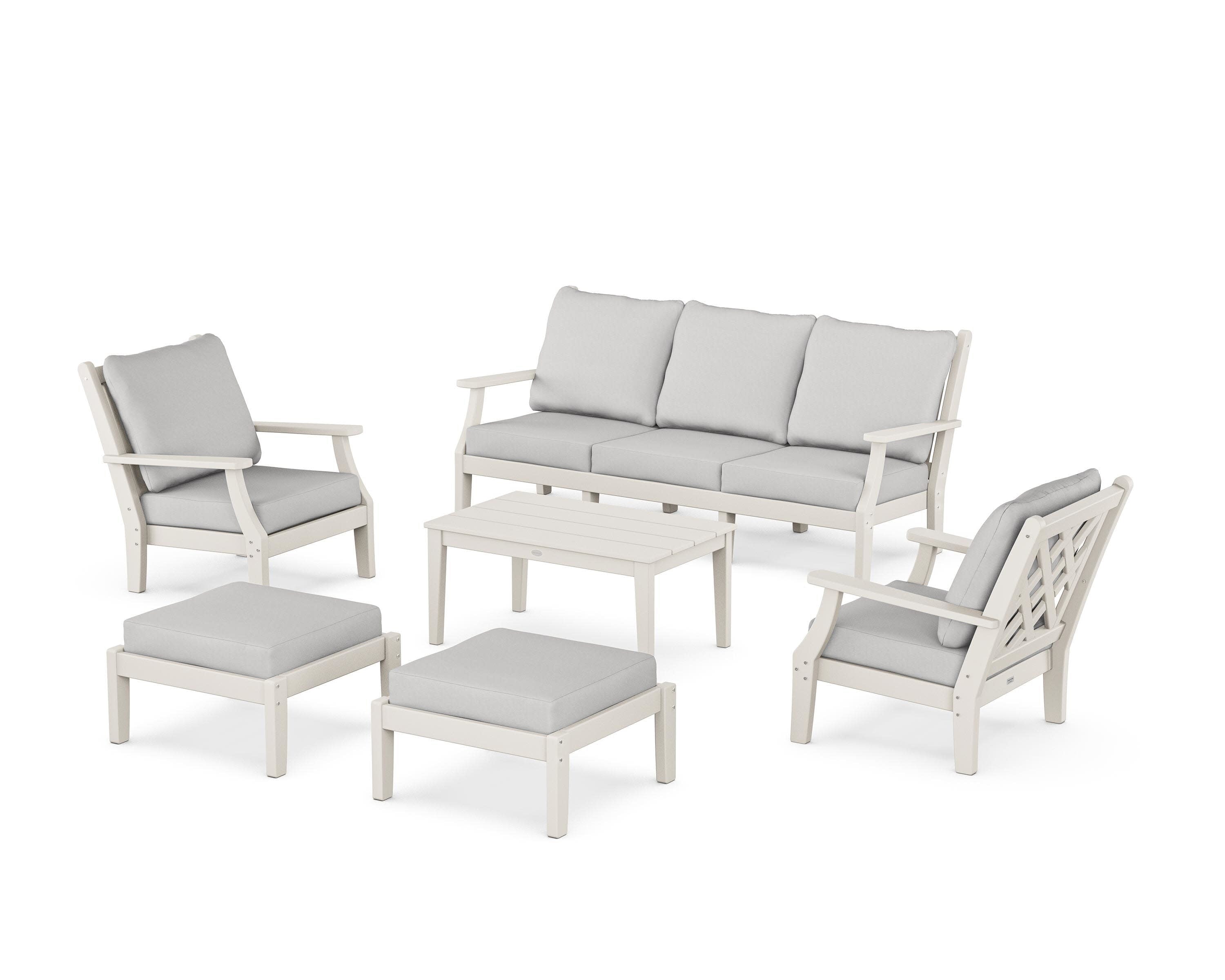Wovendale 6-Piece Lounge Sofa Set in Sand / Diamond in the Rough