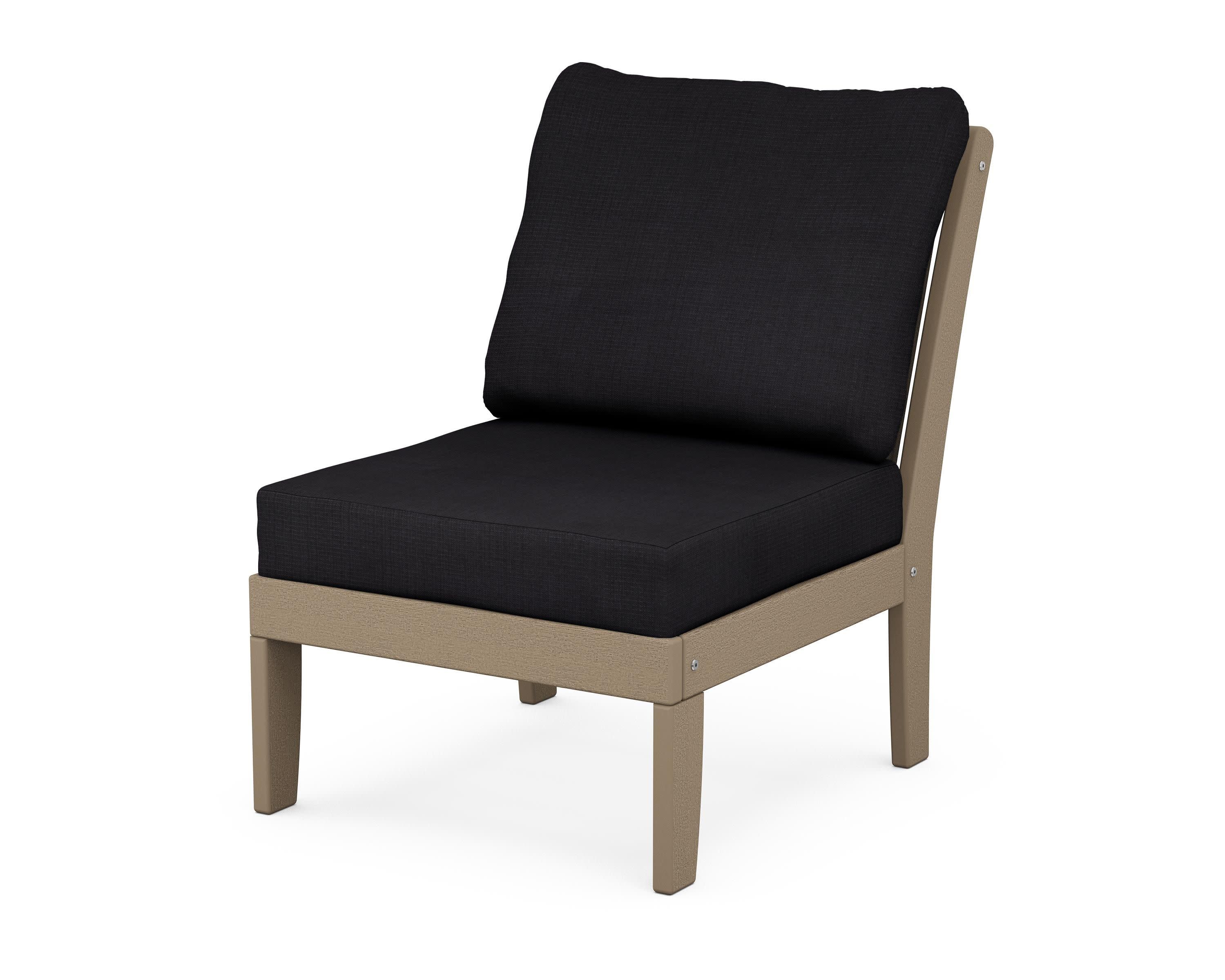 Braxton Modular Armless Chair in Vintage Sahara / Midnight Linen