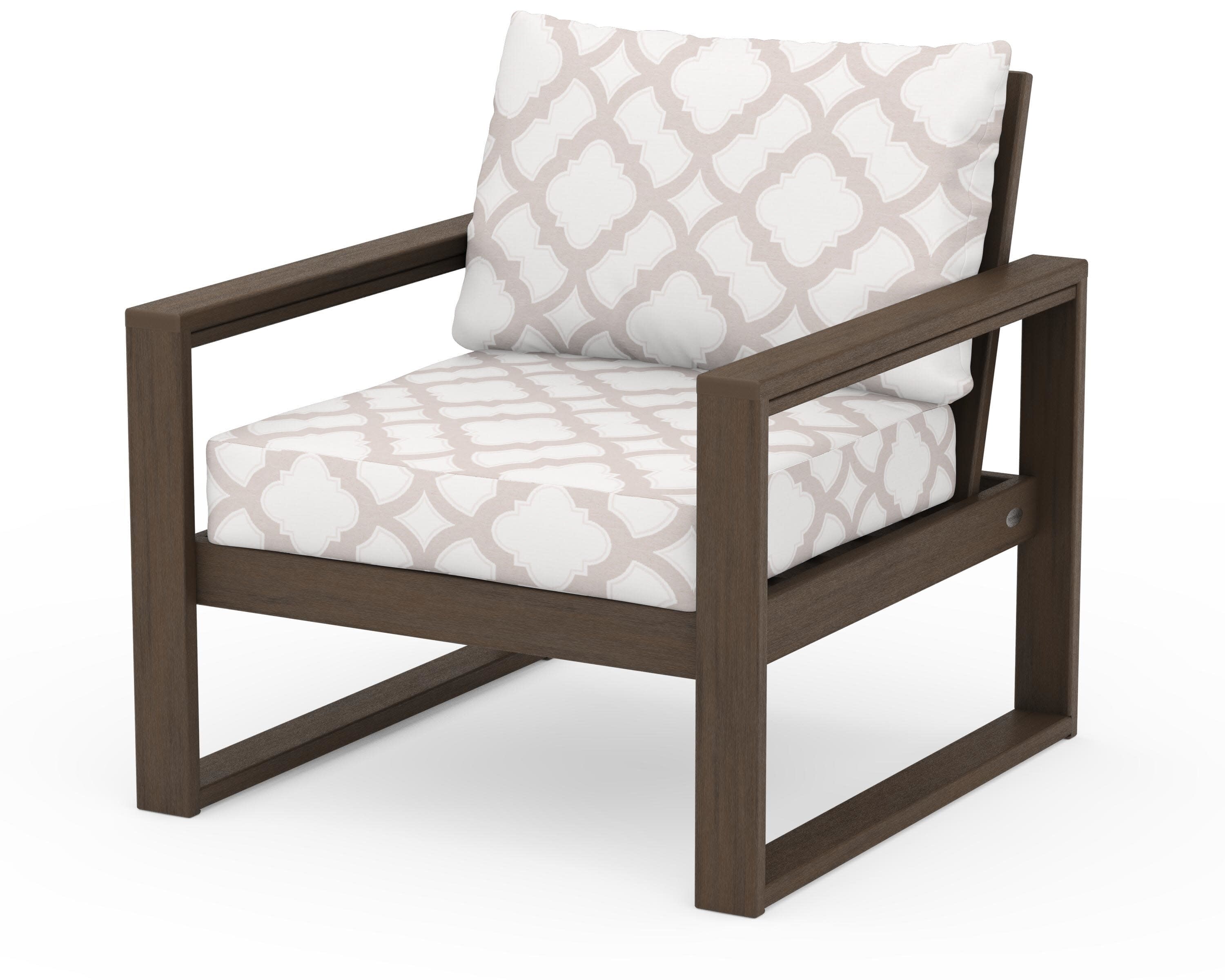 EDGE Club Chair in Kona / Trellis Dune Burlap