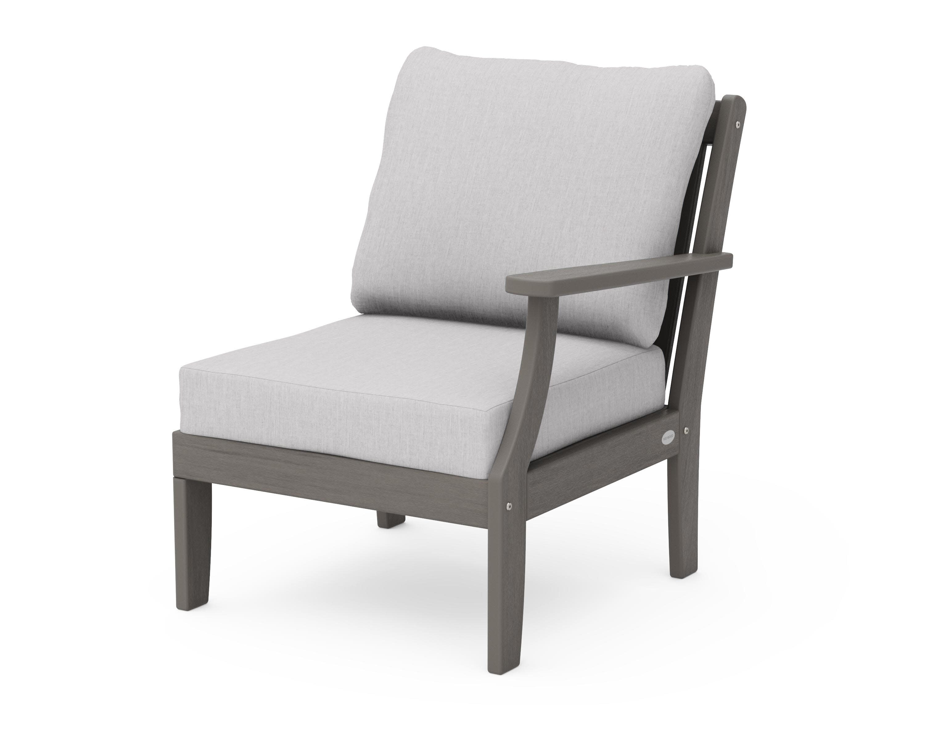 Braxton Modular Right Arm Chair in Driftwood / Granite
