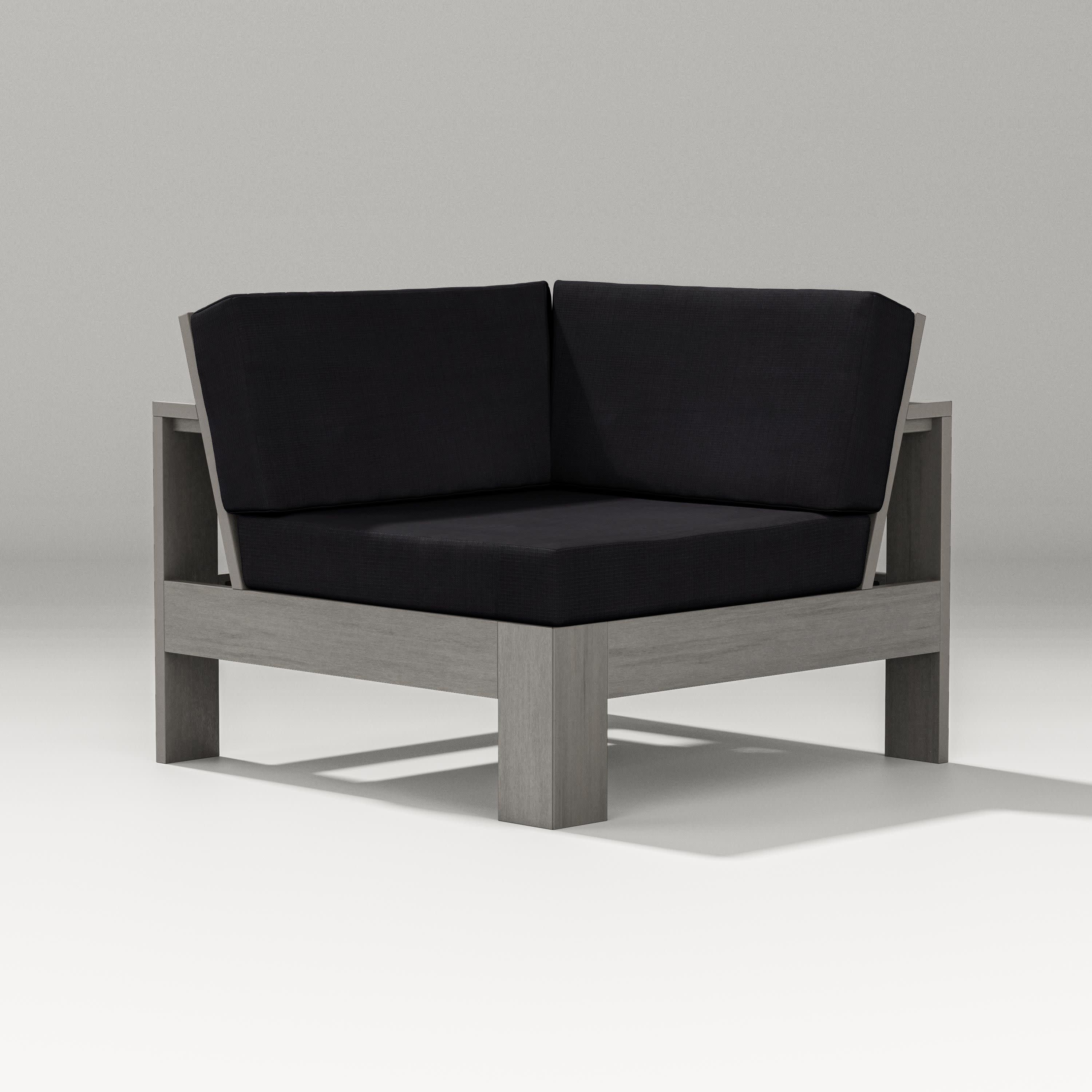 Latitude Modular Corner Chair in Driftwood / Midnight Linen