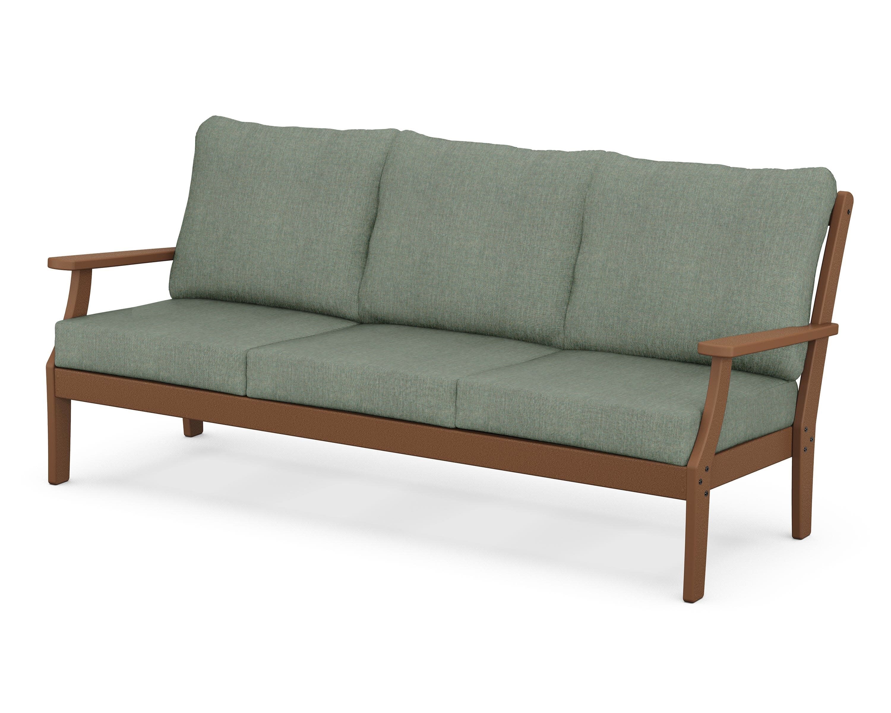 Braxton Deep Seating Sofa in Teak / Cast Sage