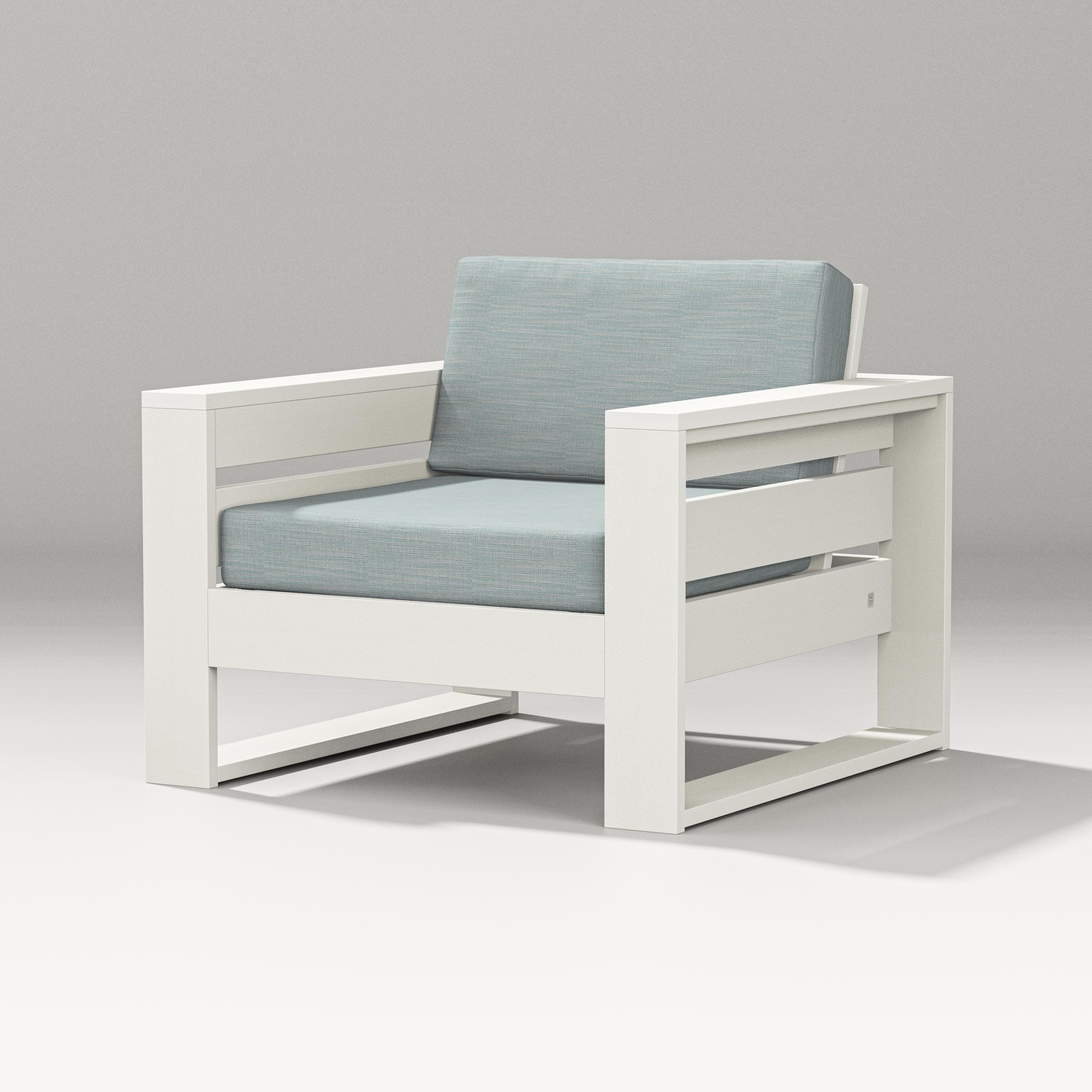 Latitude Lounge Chair in Vintage White / Soothe Mist