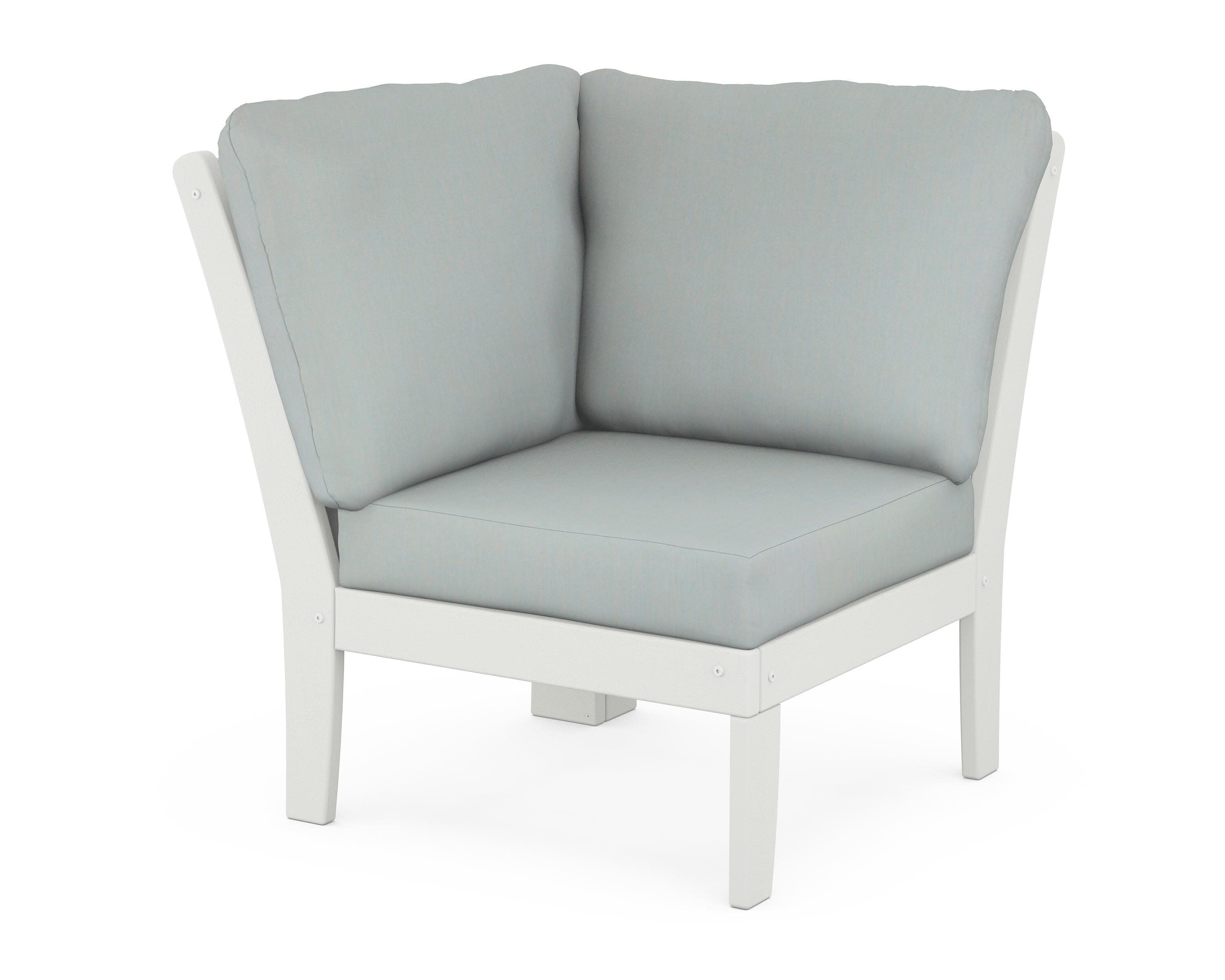 Braxton Modular Corner Chair in Vintage White / Spa