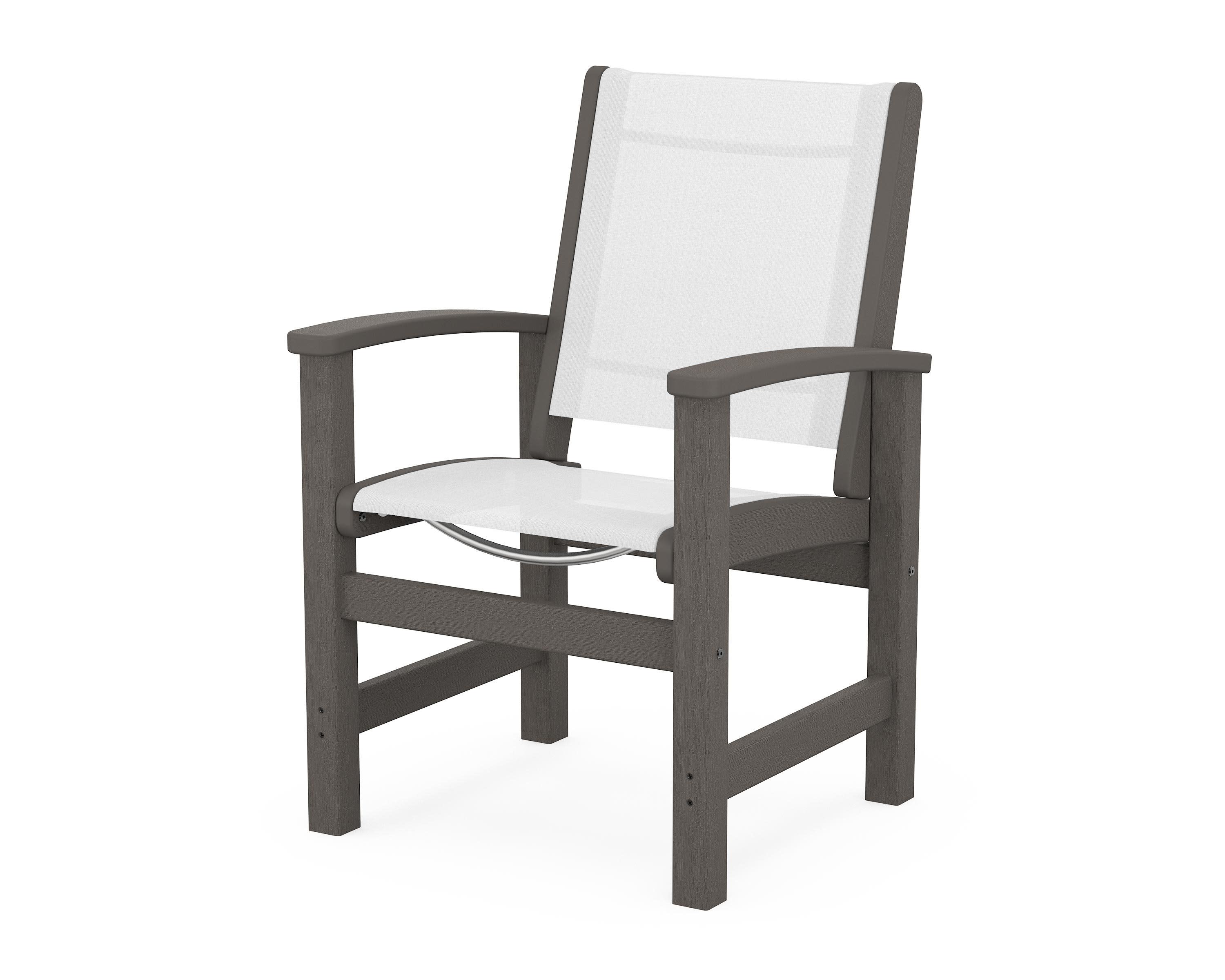 Coastal Dining Chair in Vintage Coffee / White Sling
