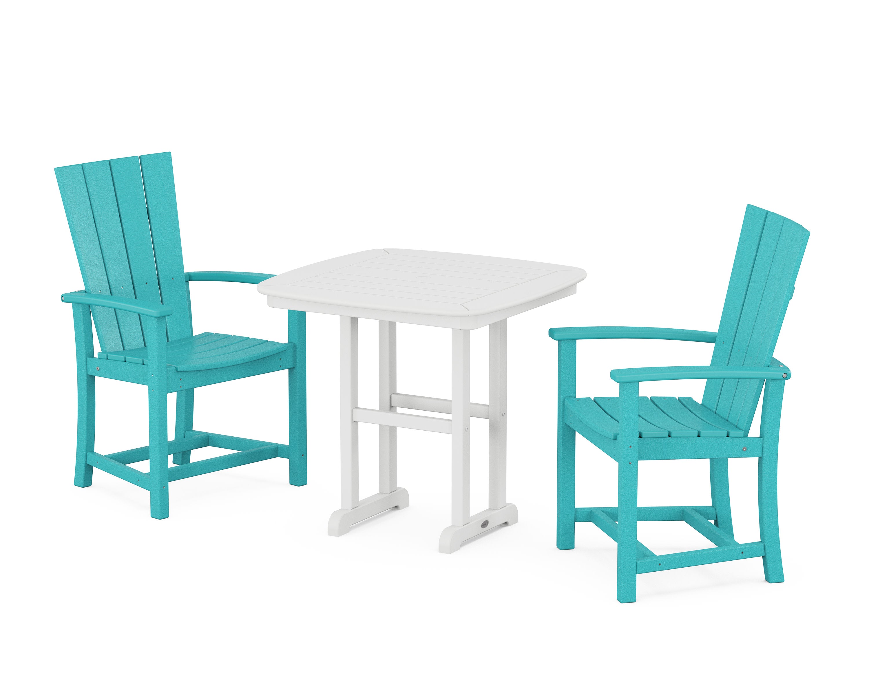 Quattro 3-Piece Dining Set in Aruba / White