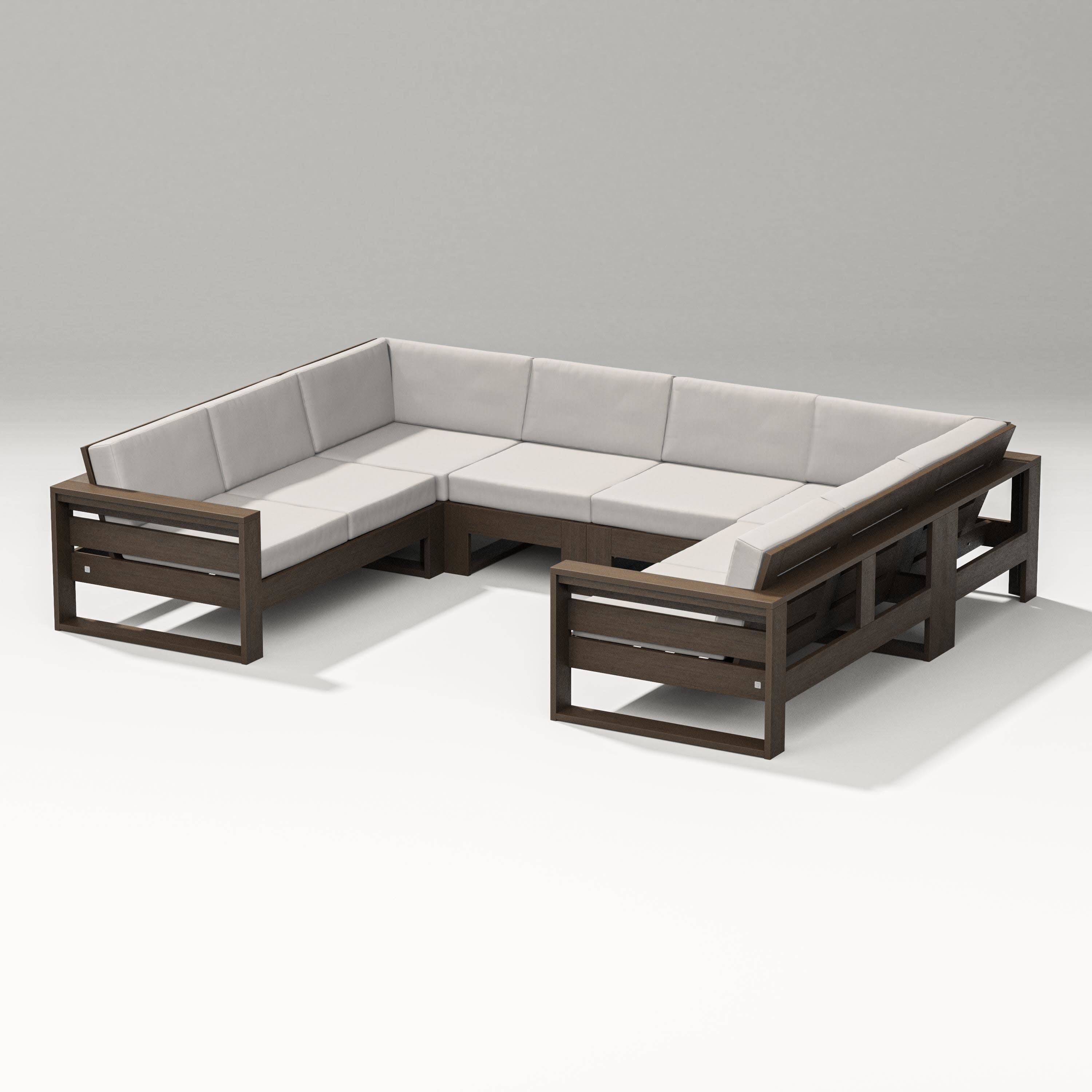 Latitude U-Shaped Sectional in Kona / Cast Ash