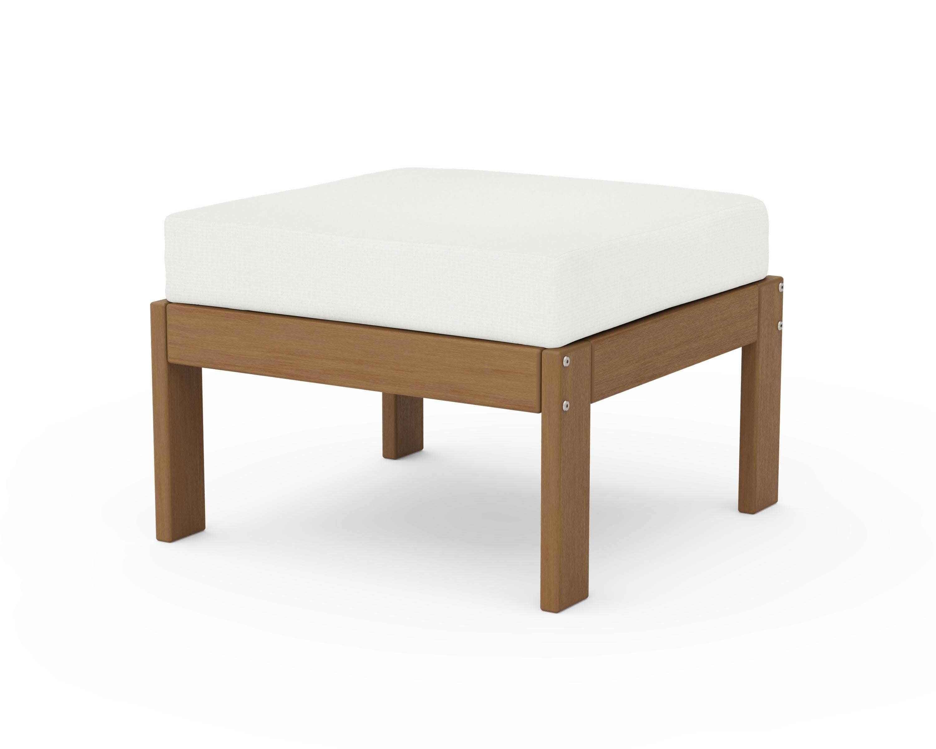 Vineyard Modular Ottoman in Natural / Natural Linen