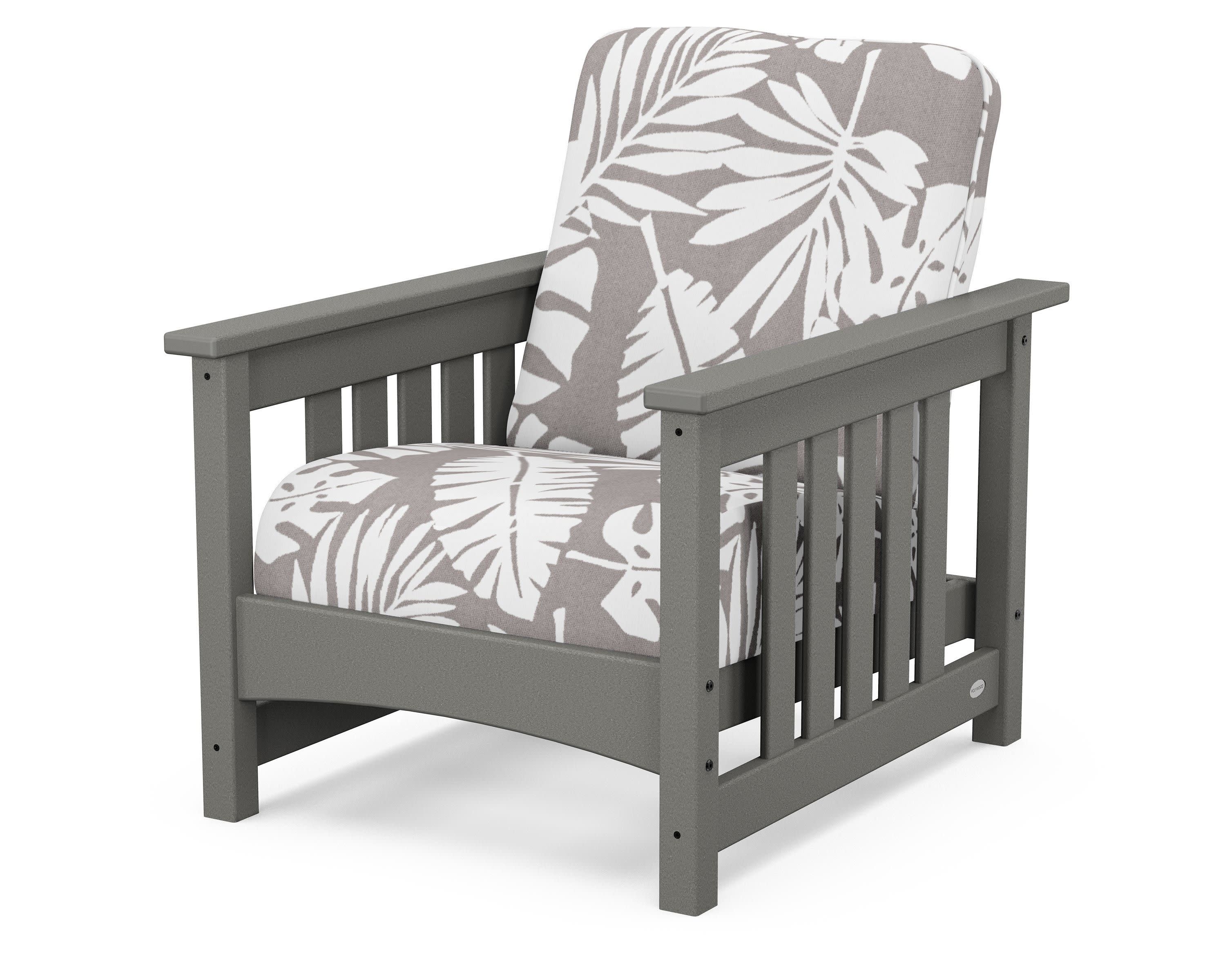 Club Mission Chair in Slate Grey / Leaf Grey Mist