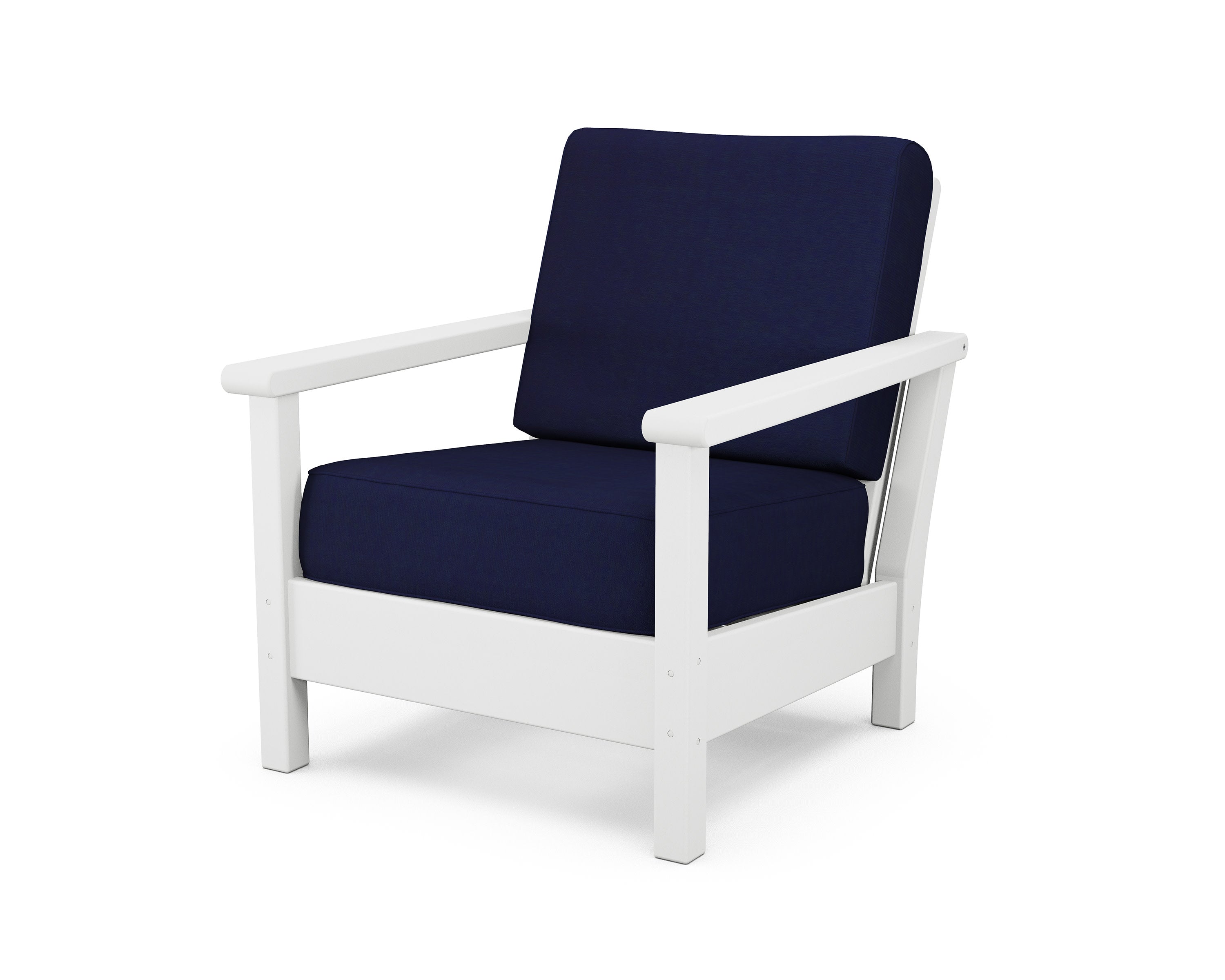 Harbour Deep Seating Chair in White / Navy