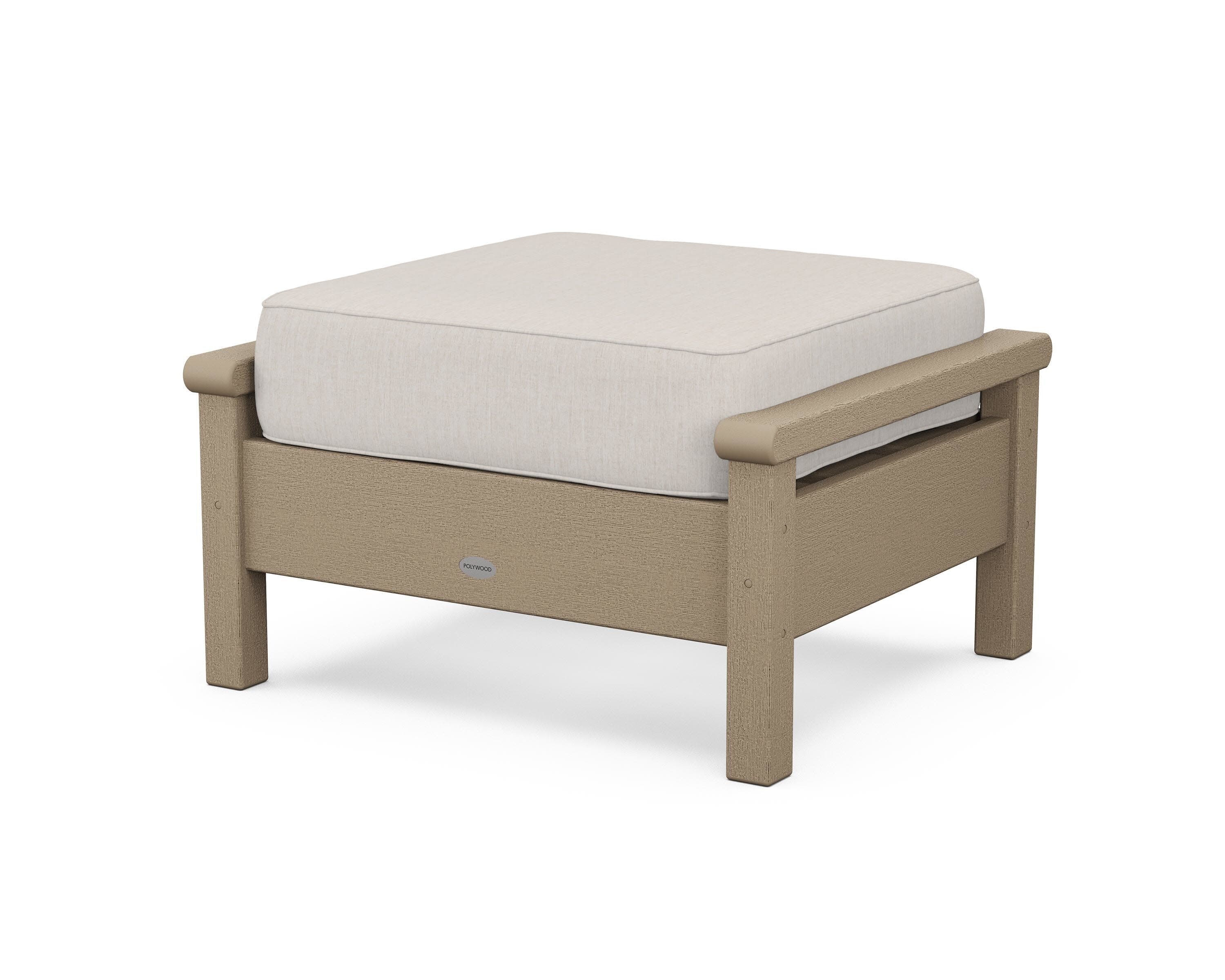 Harbour Deep Seating Ottoman in Vintage Sahara / Cast Ash