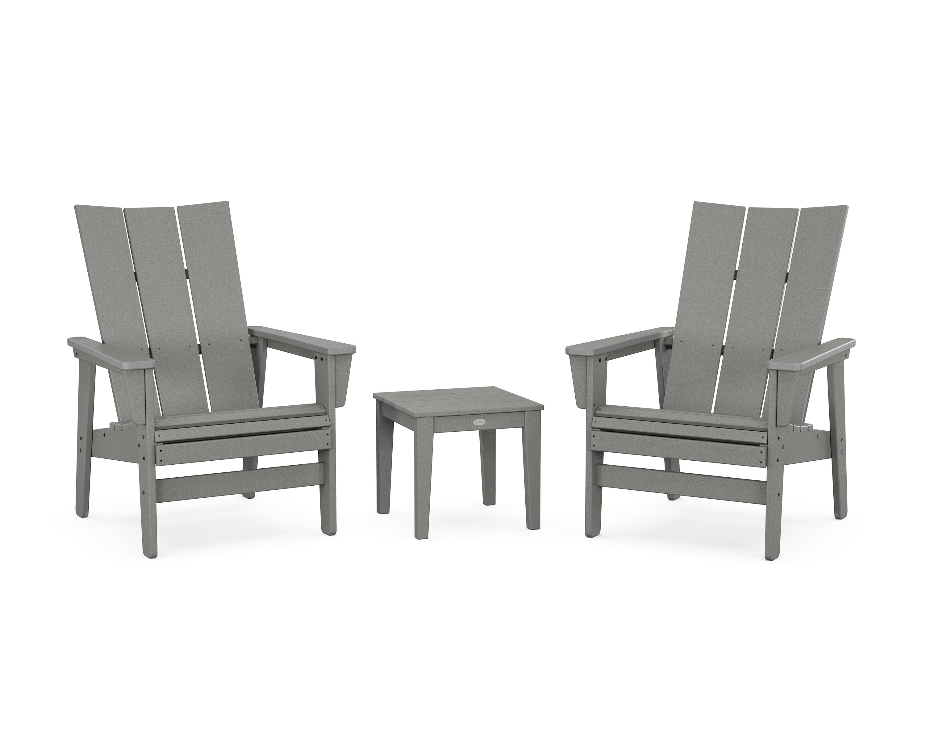 3-Piece Modern Grand Upright Adirondack Set in Slate Grey
