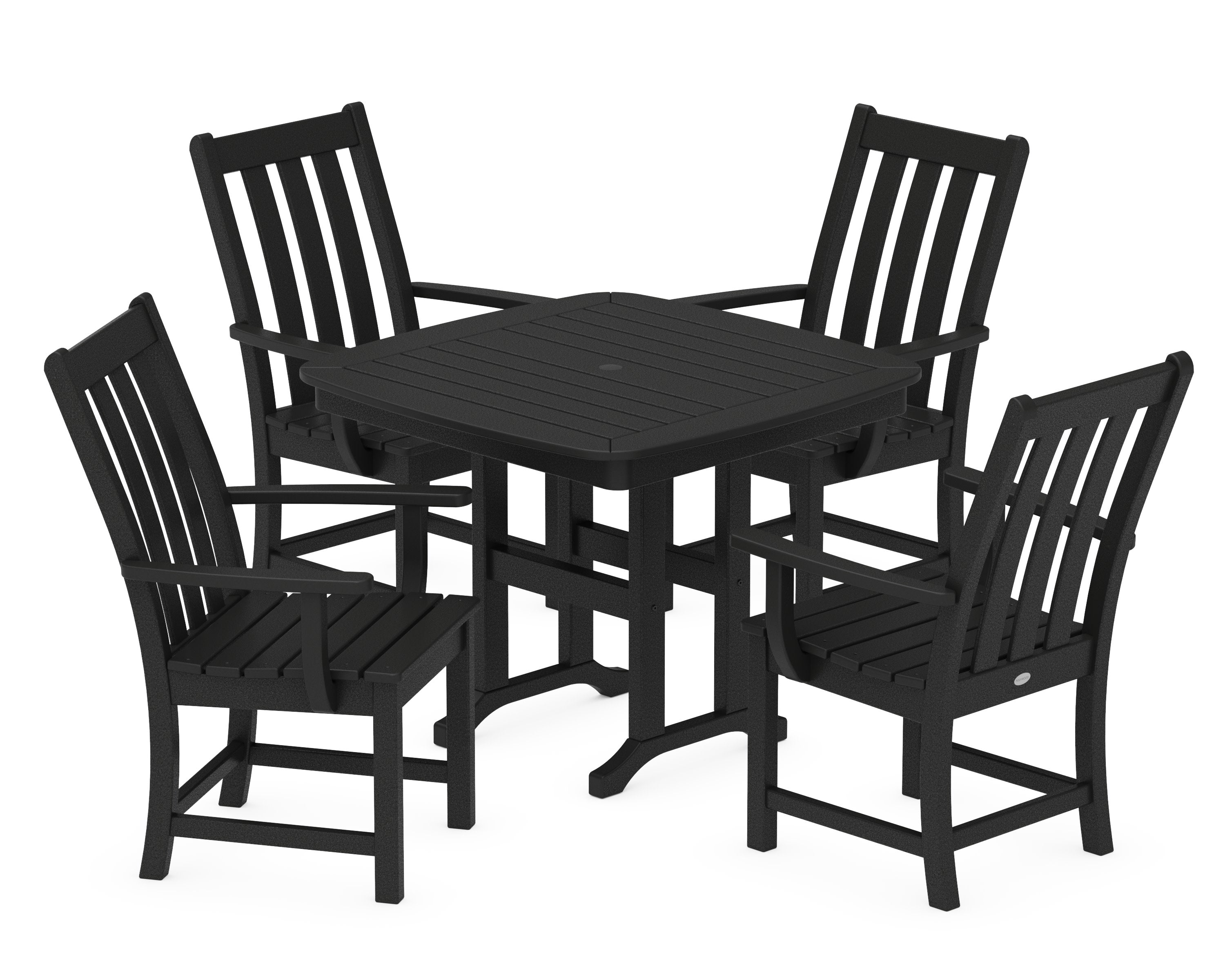 Vineyard 5-Piece Dining Set in Black