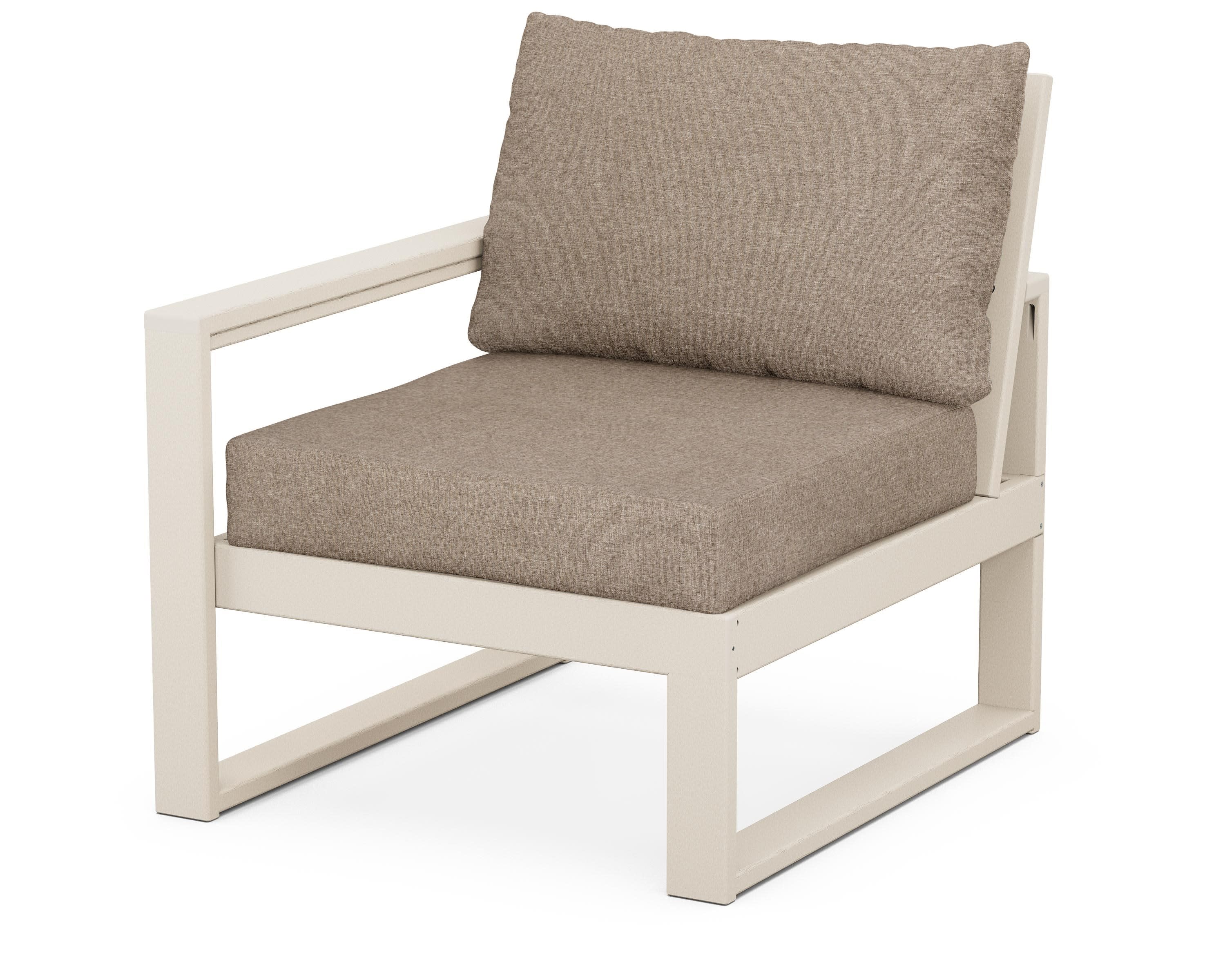 EDGE Modular Left Arm Chair in Sand / Spiced Burlap
