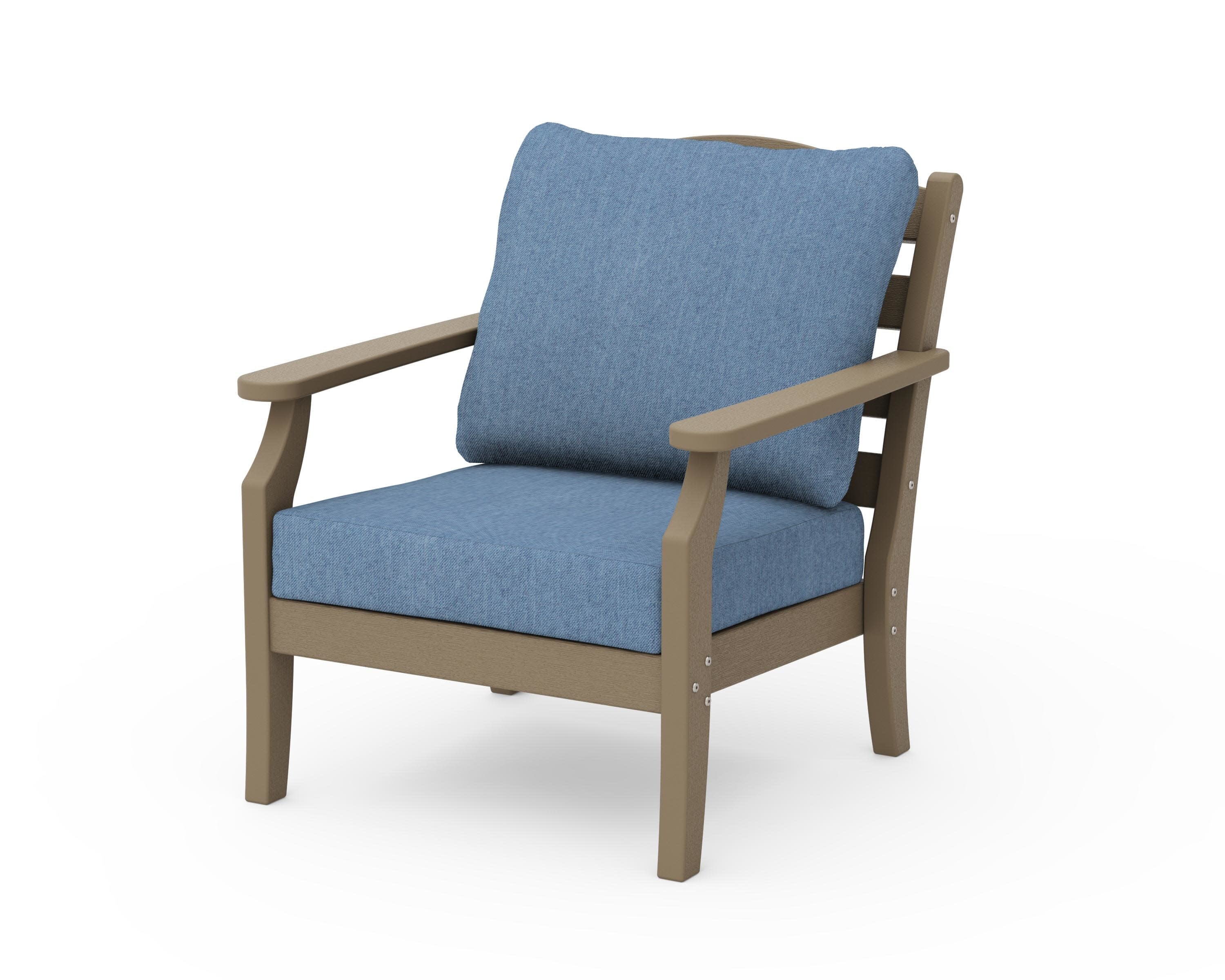 Savannah Deep Seating Chair in Vintage Sahara / Sky Blue