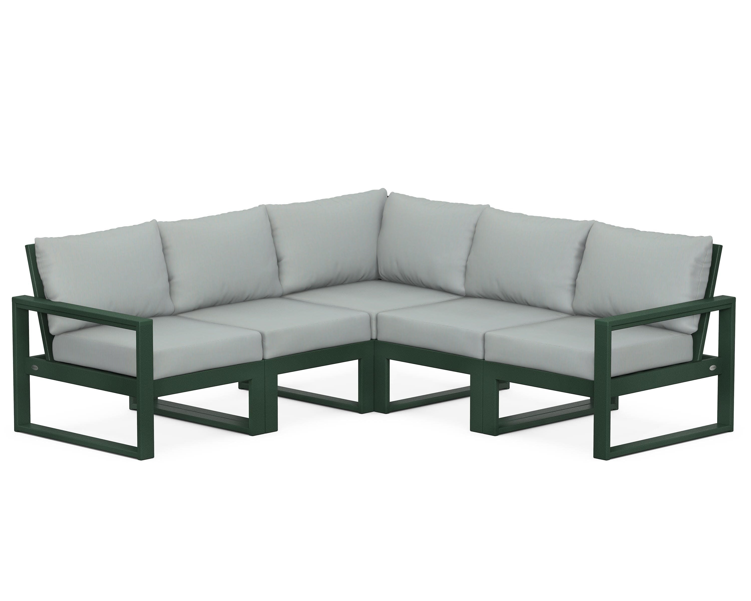 EDGE 5-Piece Modular Deep Seating Set in Green / Spa