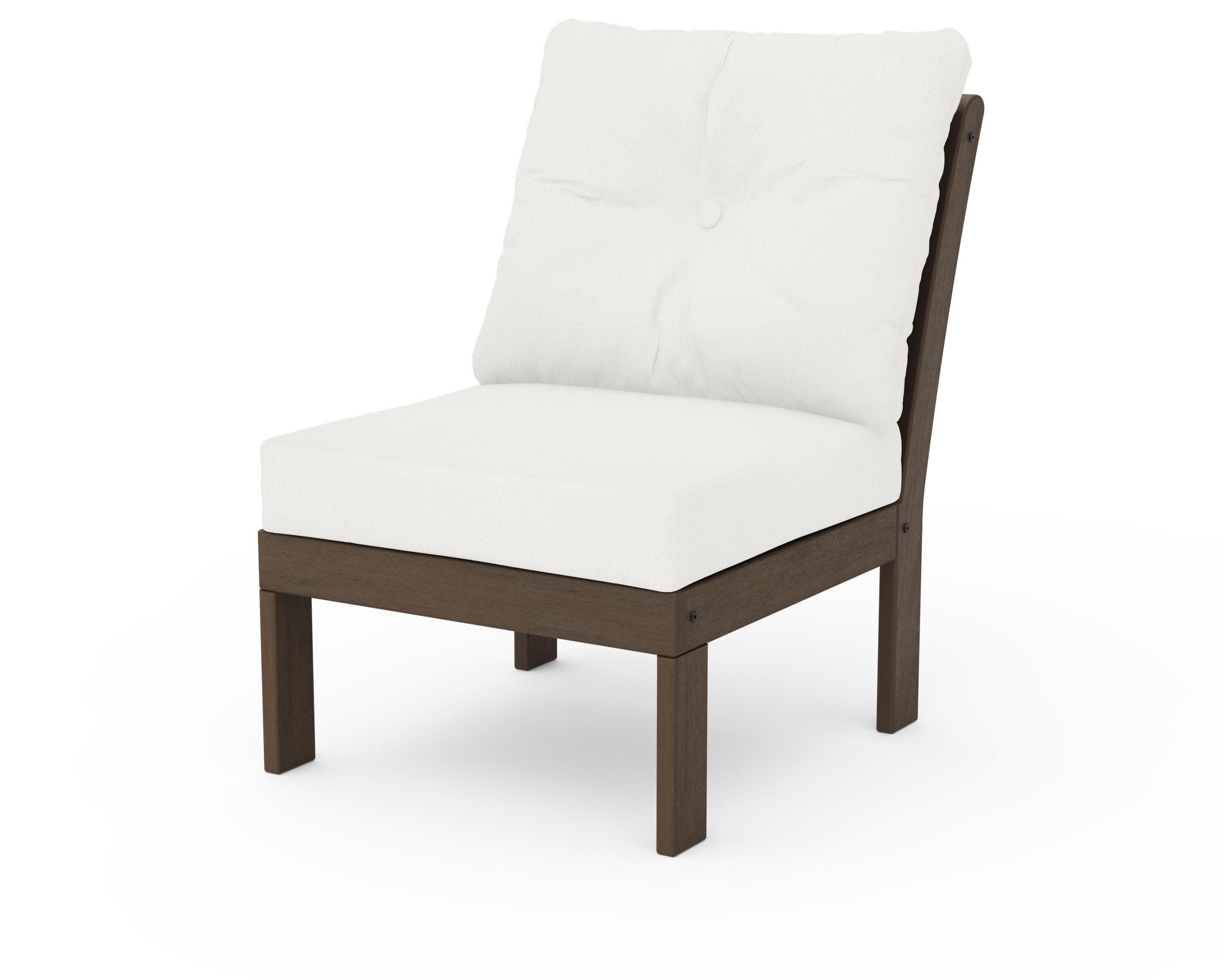 Vineyard Modular Armless Chair in Kona / Natural Linen