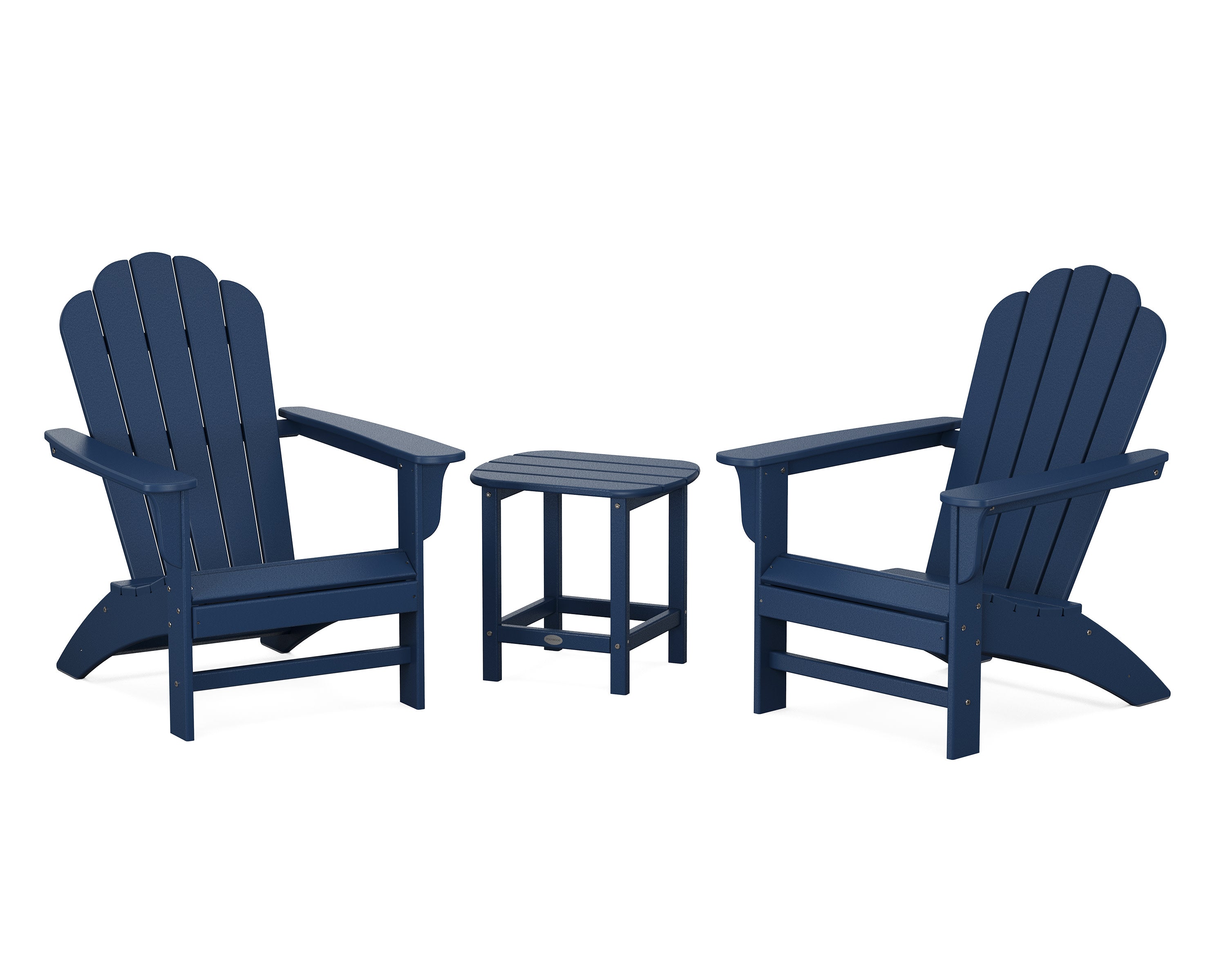 Cottage Adirondack Chair 3-Piece Set in Navy