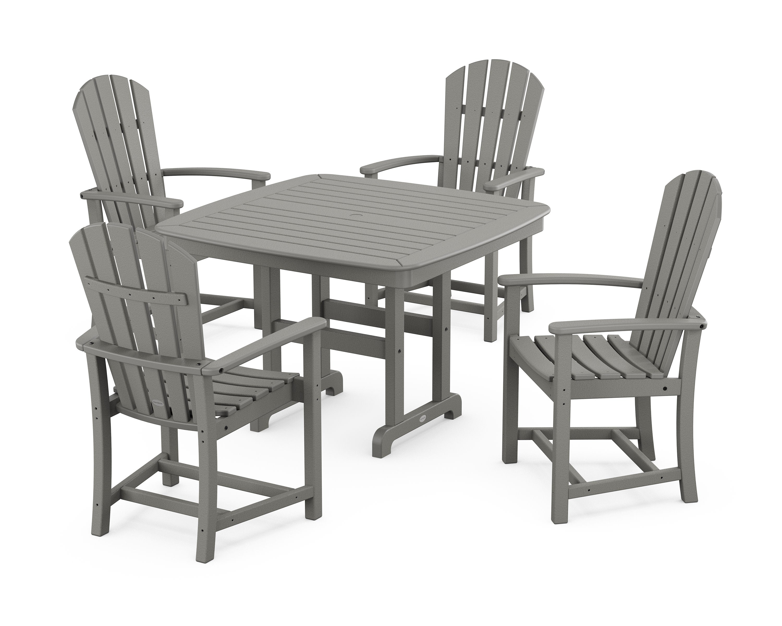 Palm Coast 5-Piece Dining Set with Trestle Legs in Slate Grey