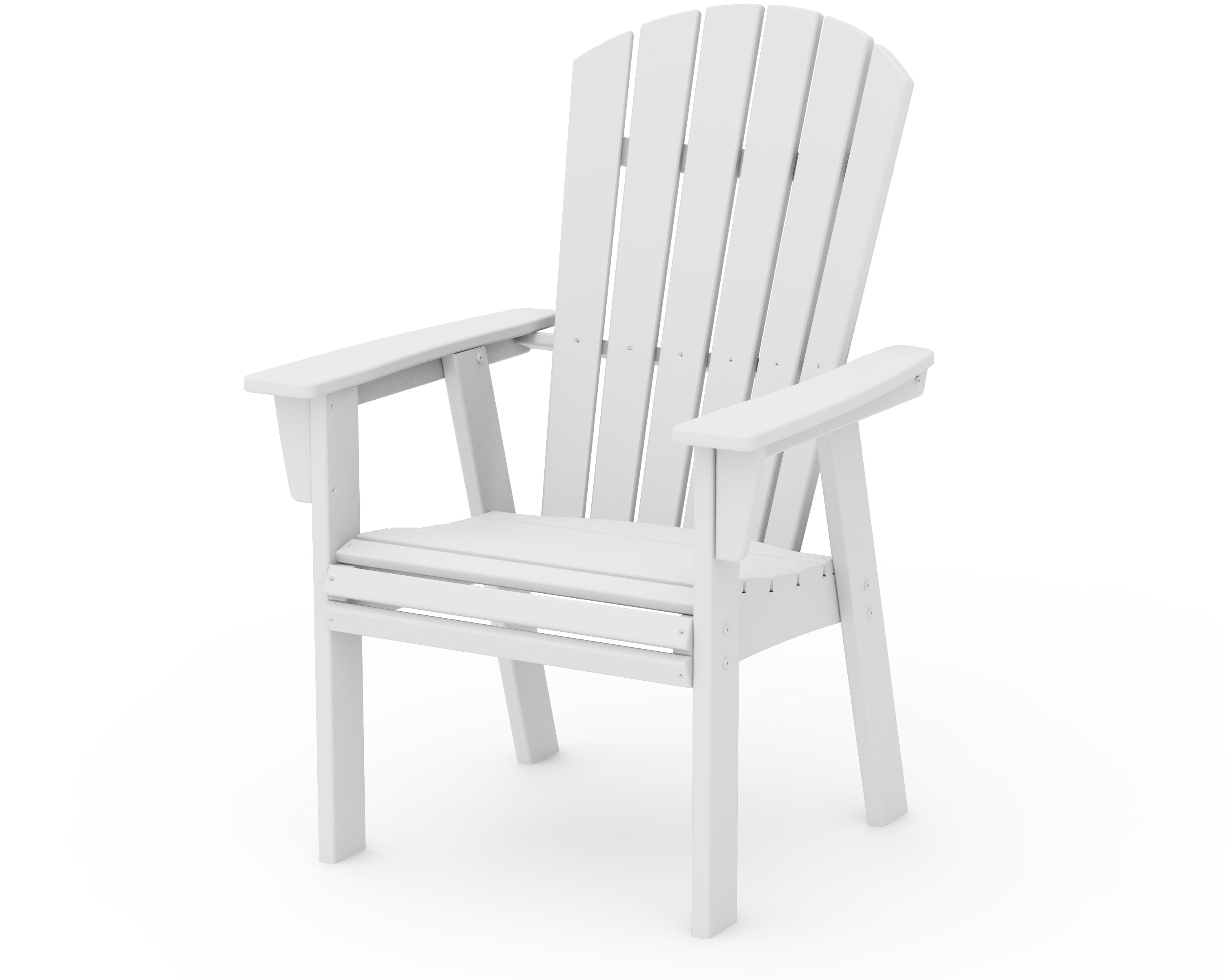 Nautical Curveback Adirondack Dining Chair in White