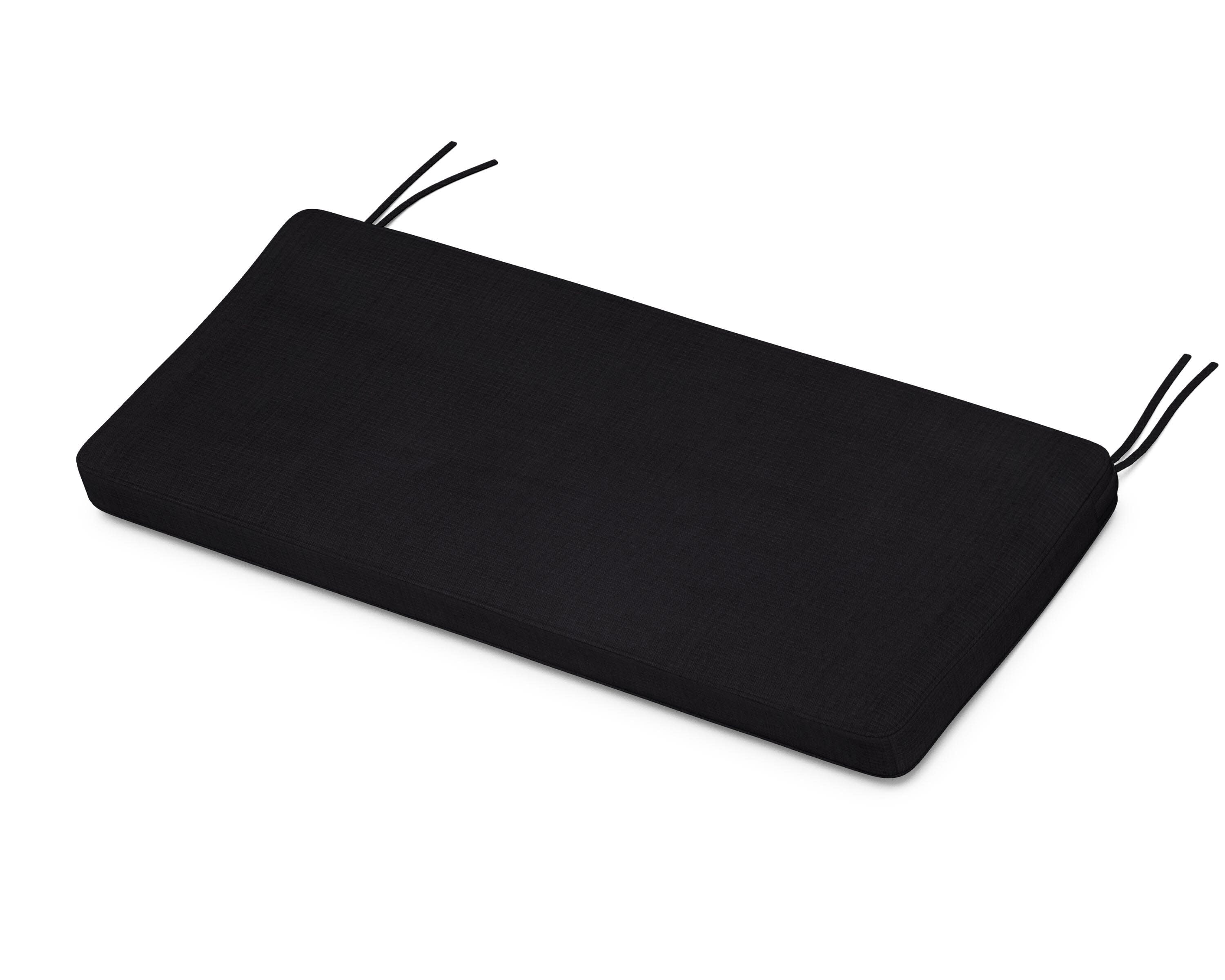Chinoiserie Bench Seat Cushion in Midnight Linen