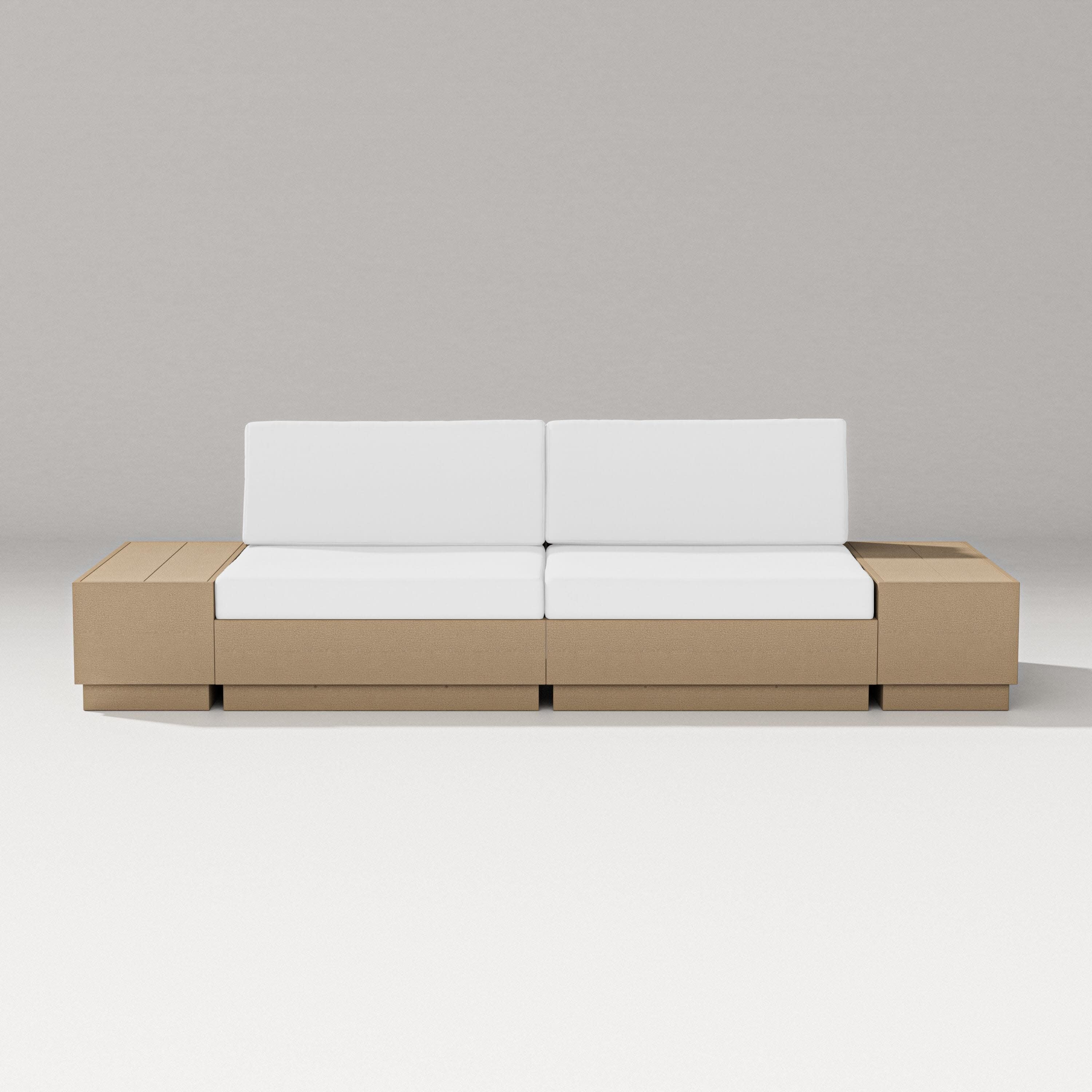 Elevate 4-Piece Loveseat Sectional in Vintage Sahara / Natural