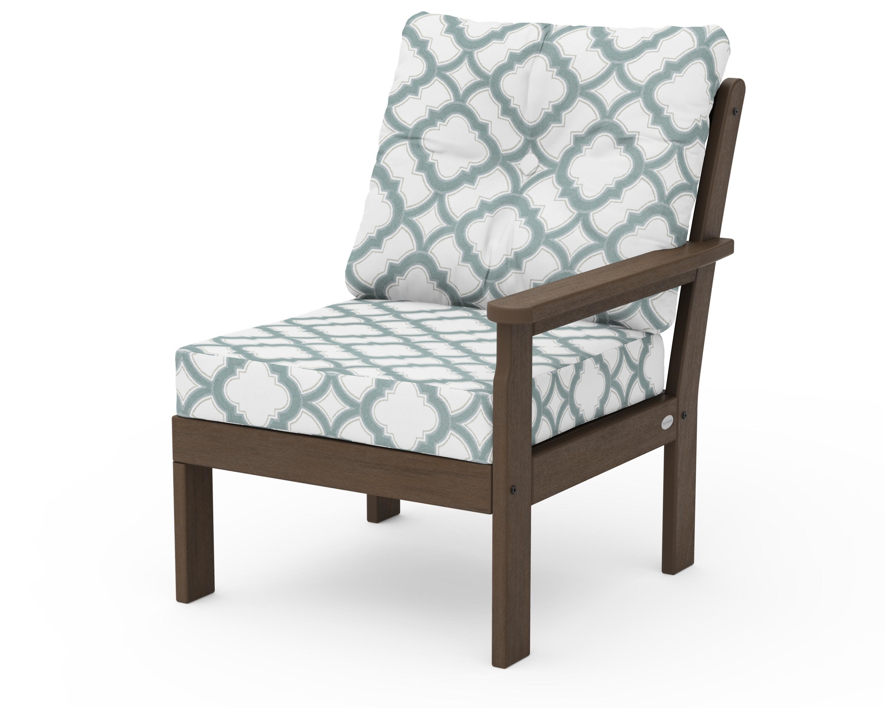 Vineyard Modular Right Arm Chair in Kona / Trellis Glacier Spa