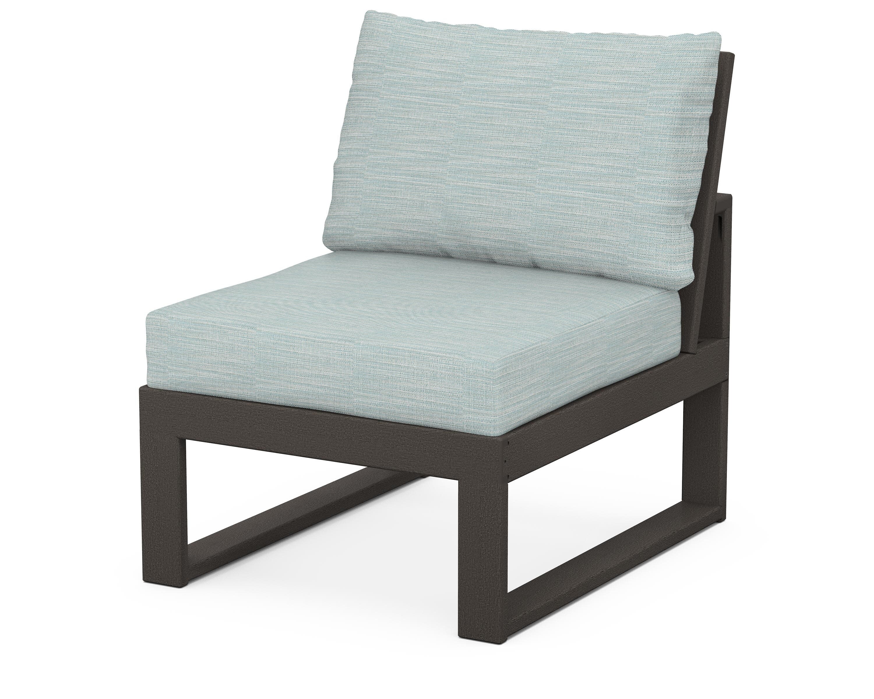 Modular Armless Chair in Vintage Coffee / Soothe Mist