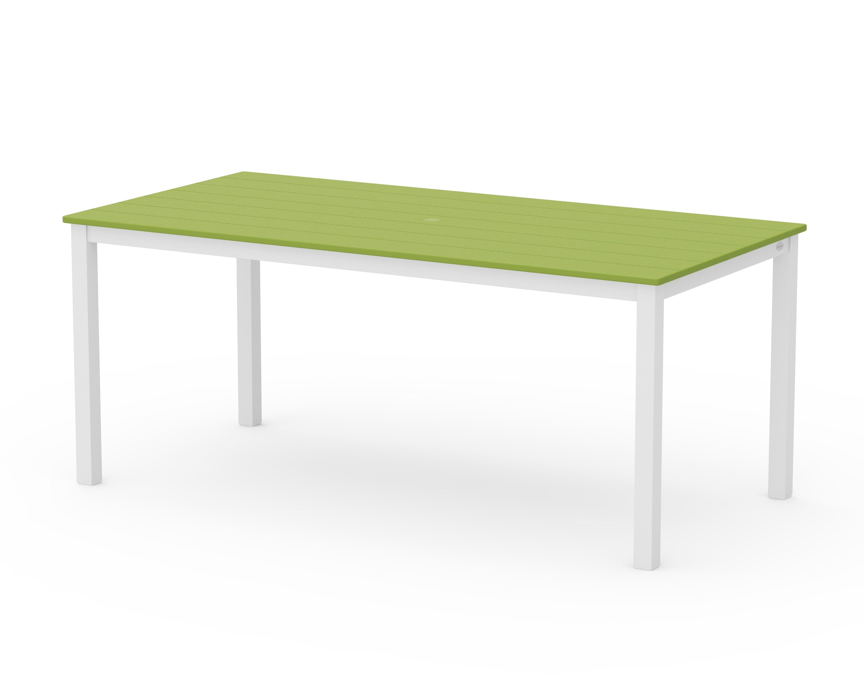 Main Street 36" x 72" Dining Table in White / Lime