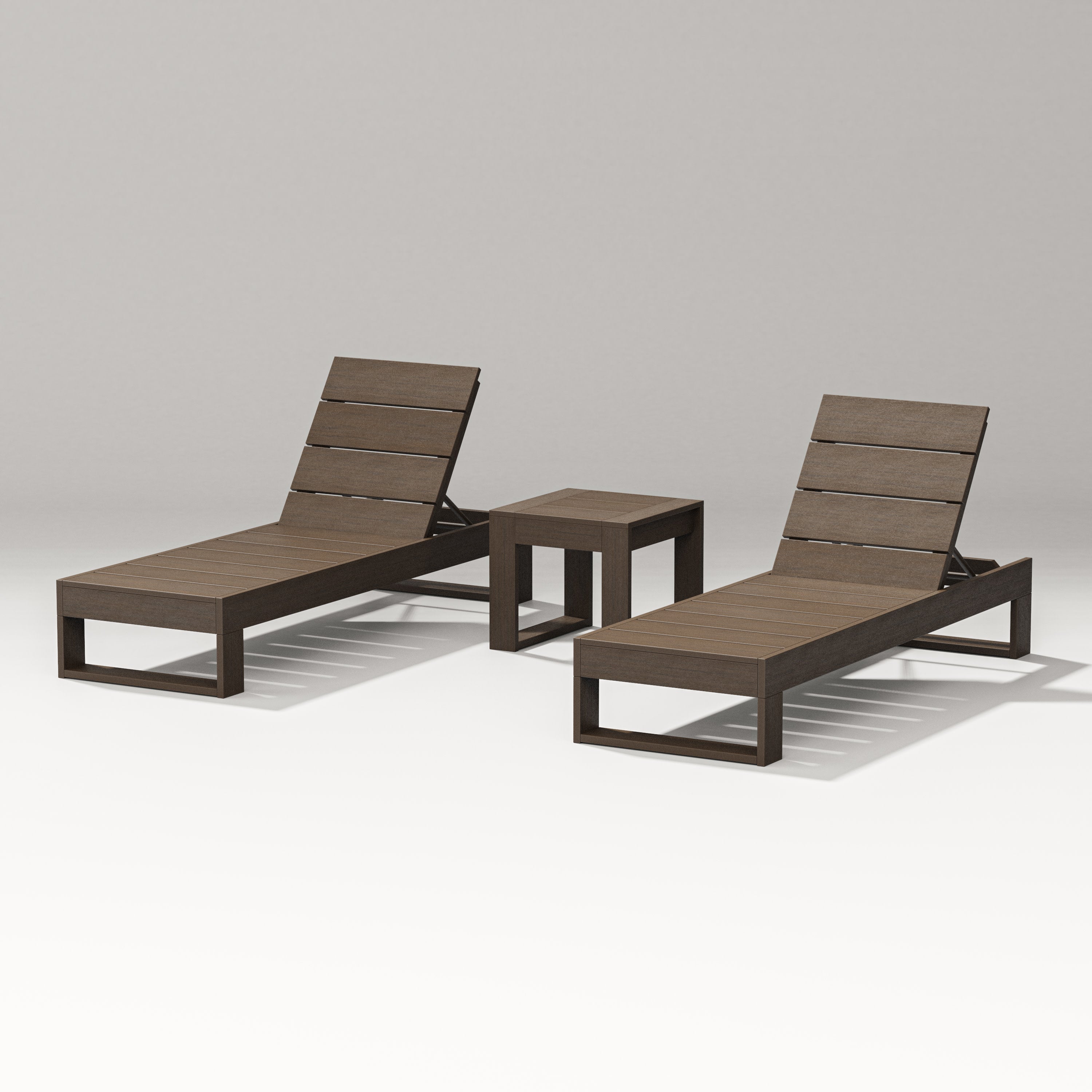 Latitude 3-Piece Lounge Chaise Set in Kona