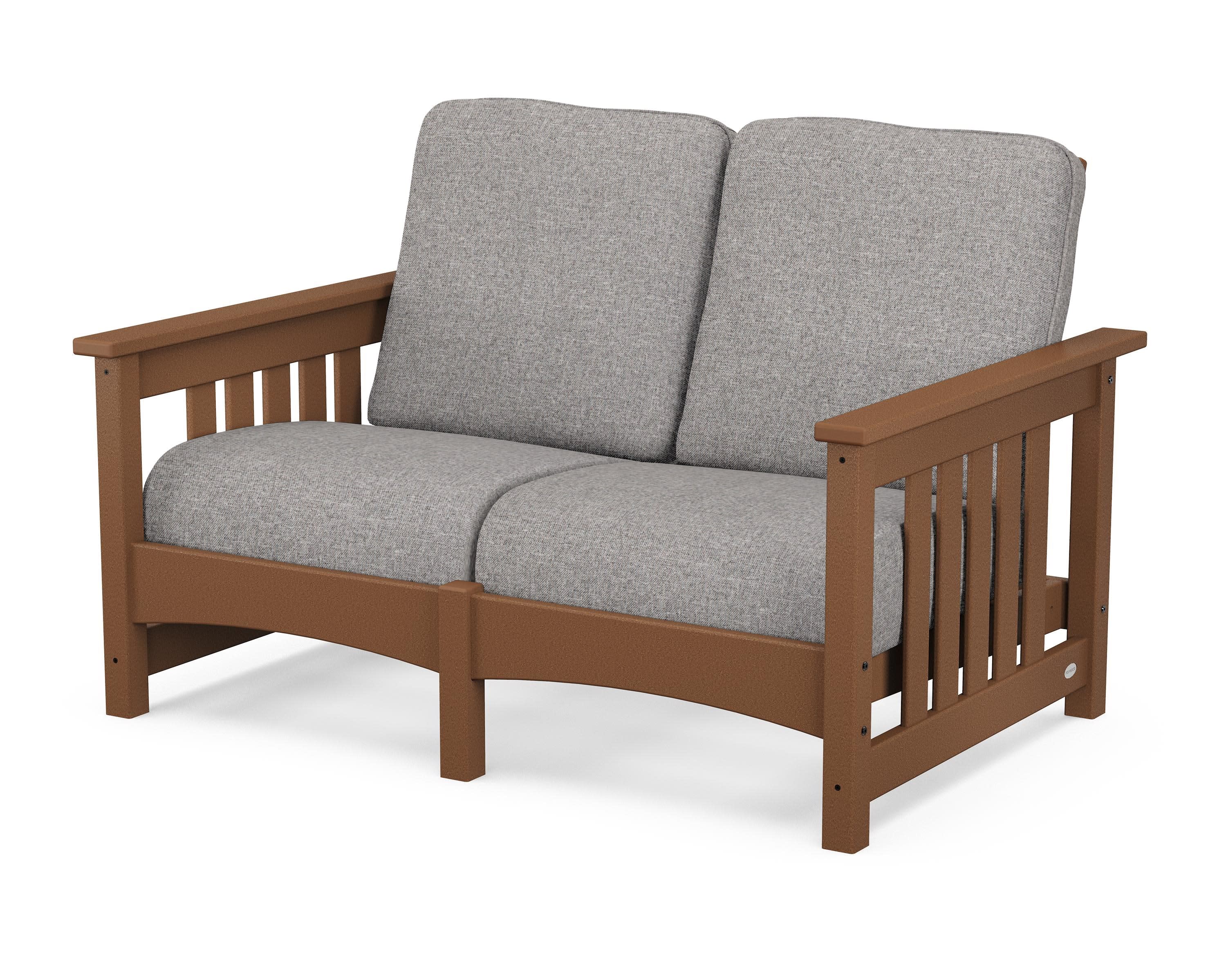 Club Mission Loveseat in Teak / Grey Mist