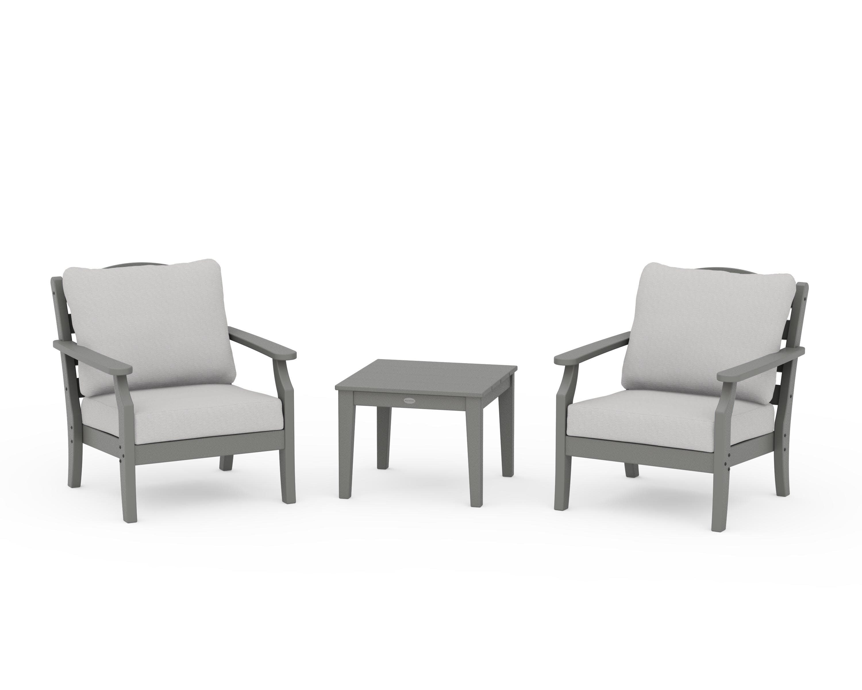 Savannah 3-Piece Deep Seating Set in Slate Grey / Diamond in the Rough