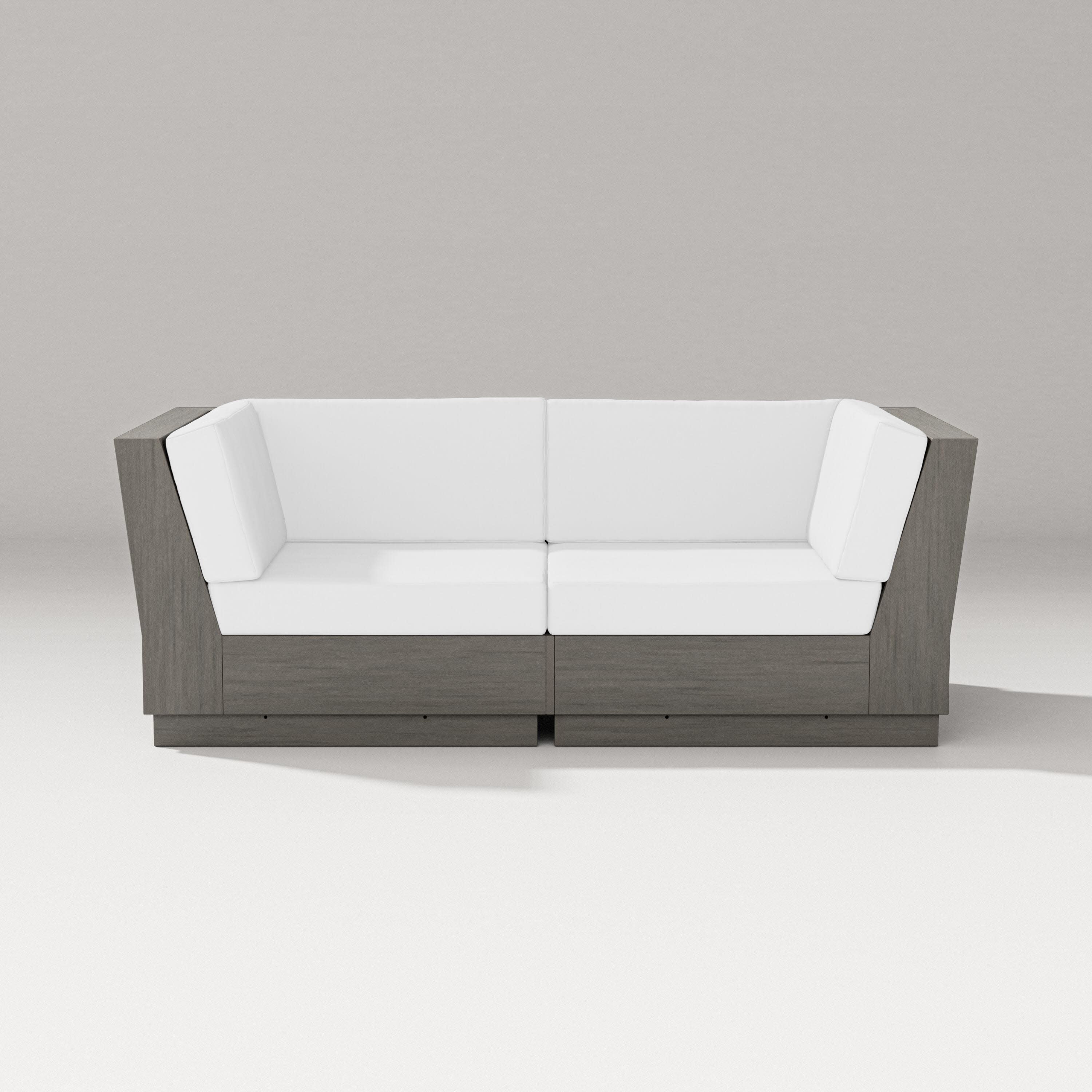 Elevate Loveseat Sectional in Driftwood / Natural