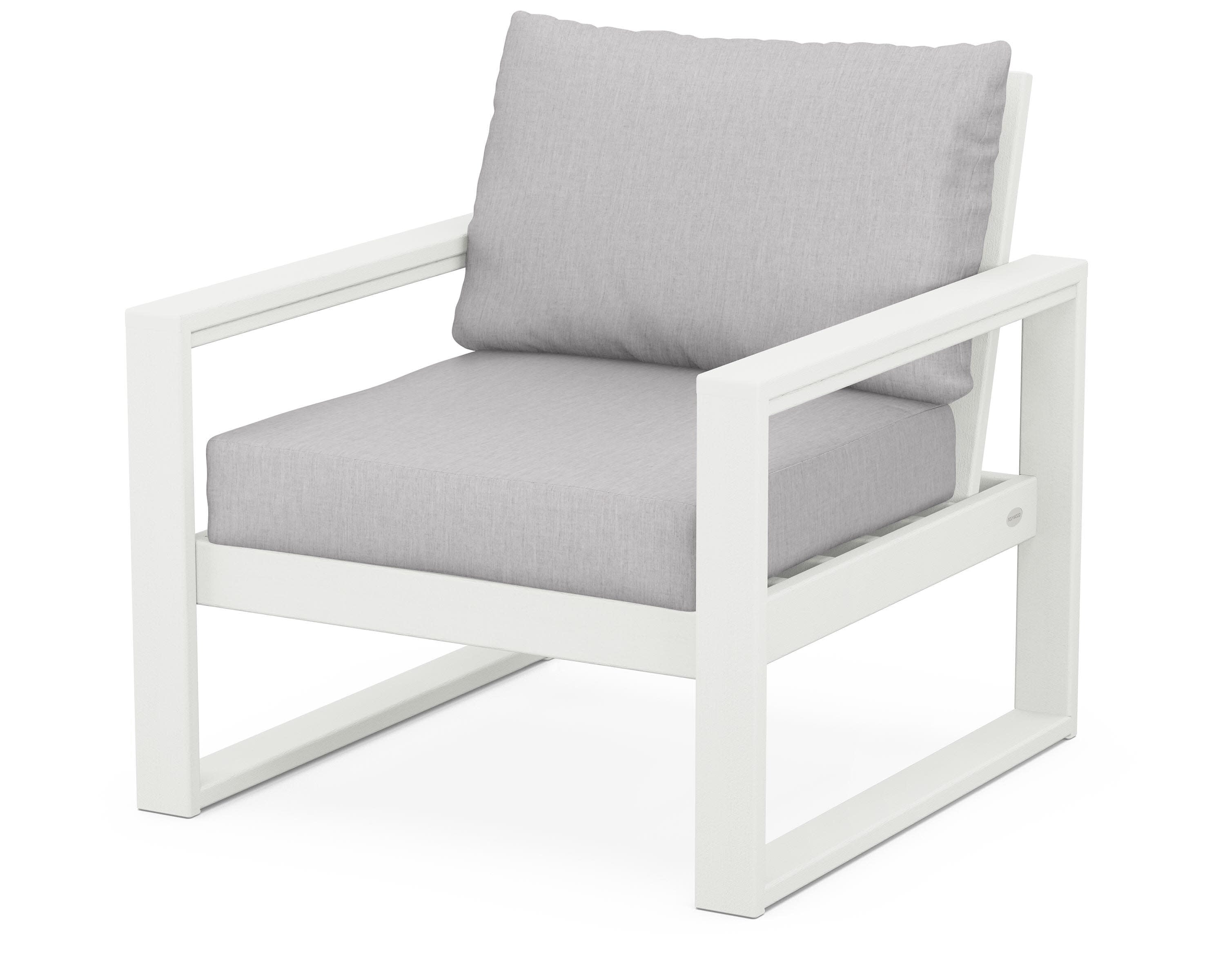 EDGE Club Chair in Vintage White / Granite