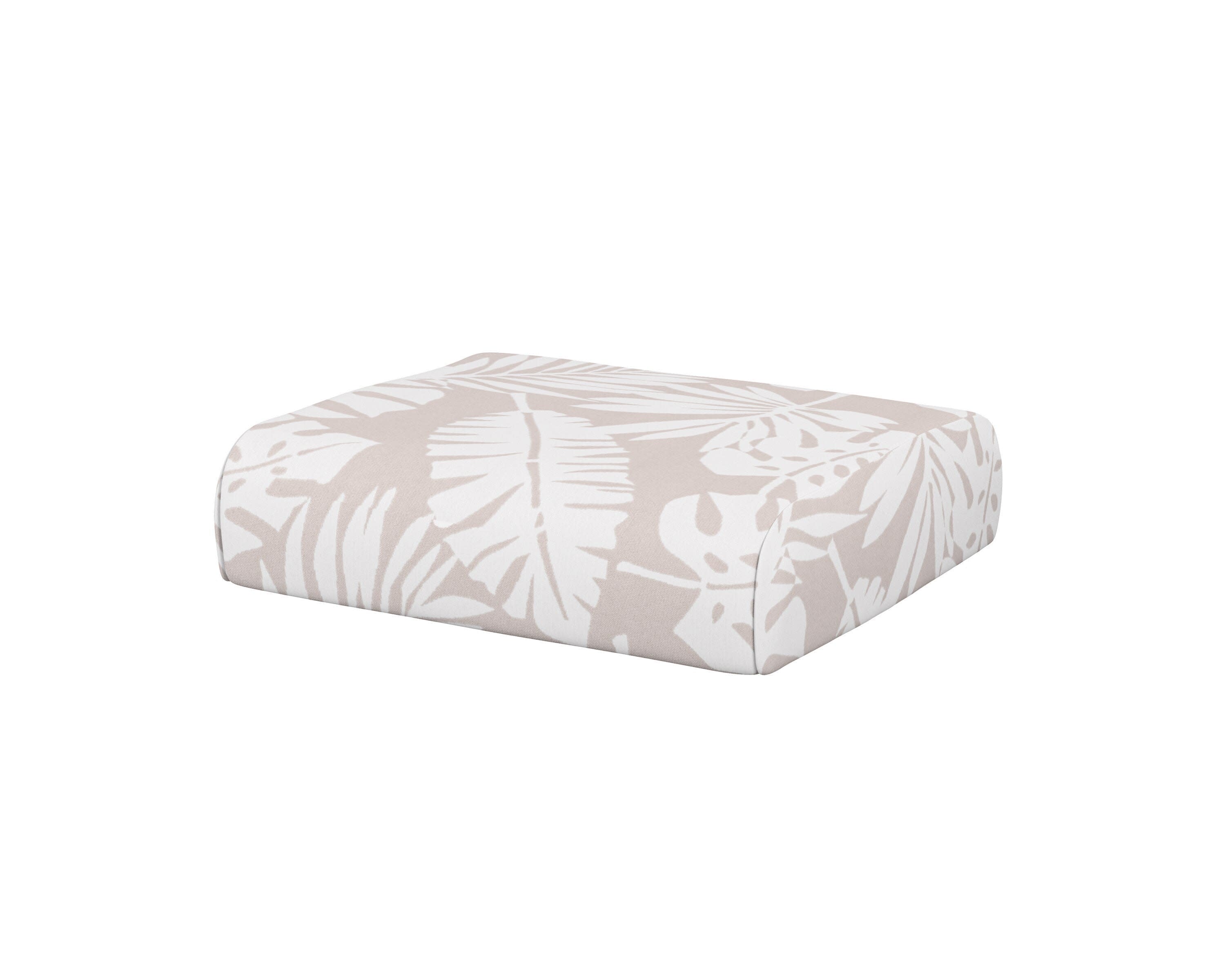 Club Ottoman Cushion in Leaf Dune Burlap