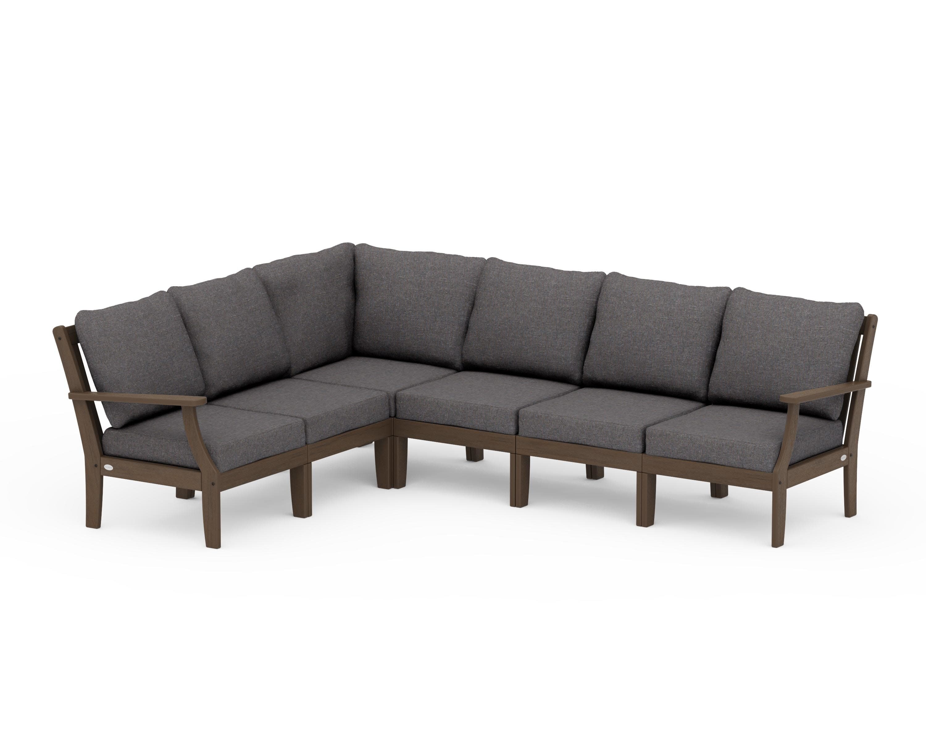 Braxton Modular 6-Piece Deep Seating Set in Kona / Ash Charcoal