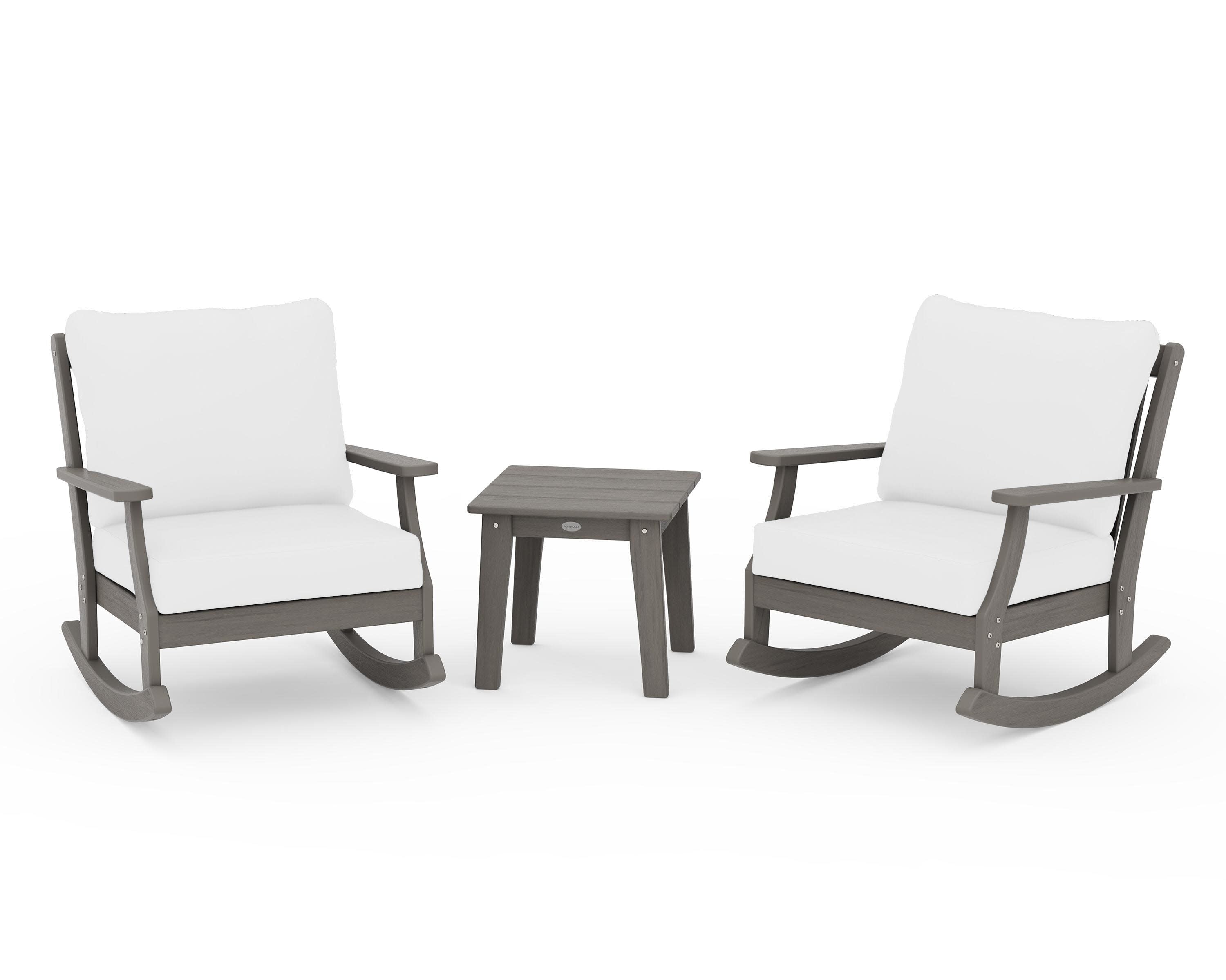 Braxton 3-Piece Deep Seating Rocker Set in Driftwood / Natural