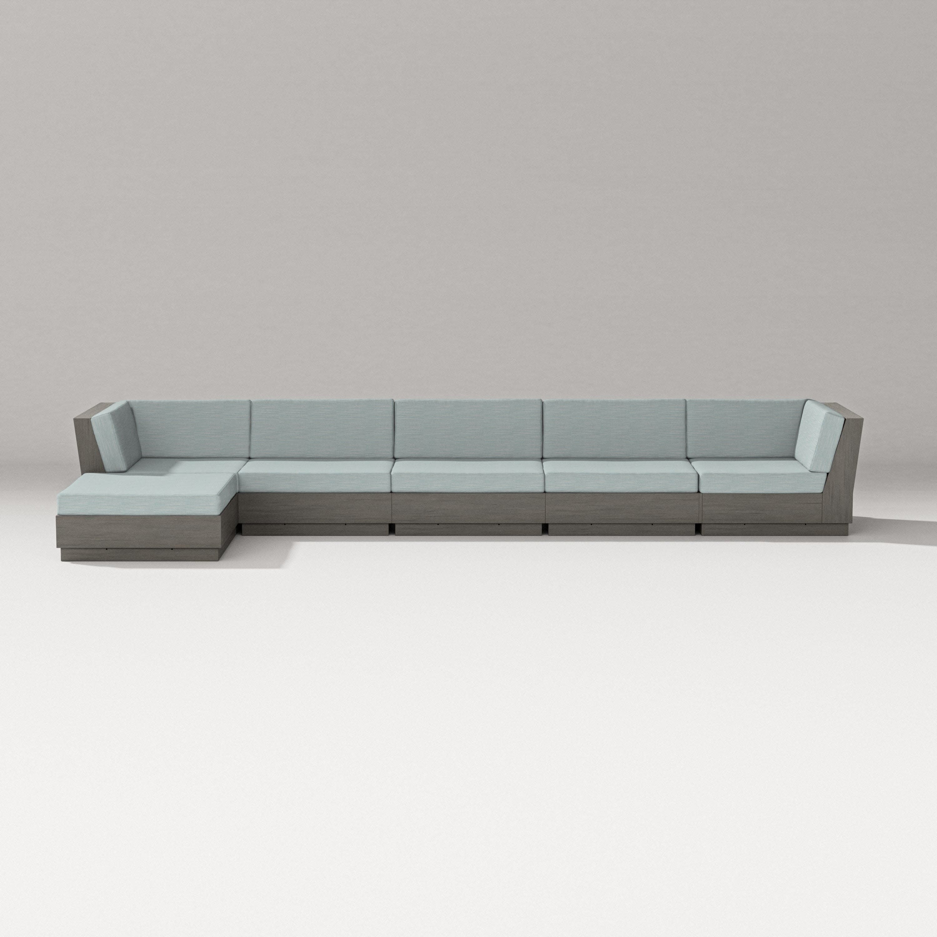 Elevate 6-Piece Chaise Sectional in Driftwood / Soothe Mist