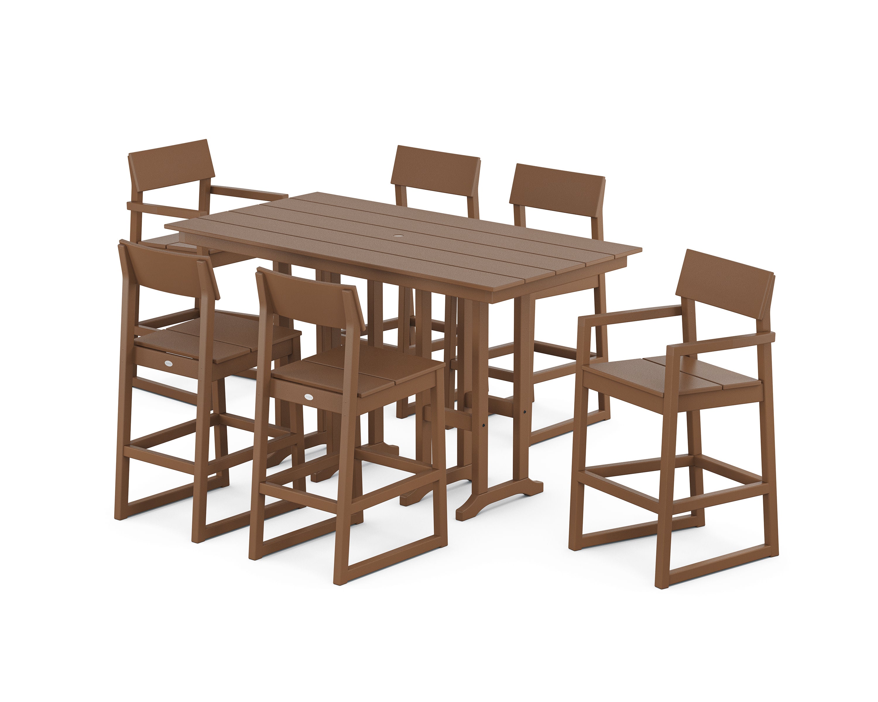 EDGE 7-Piece Farmhouse Bar Set in Teak