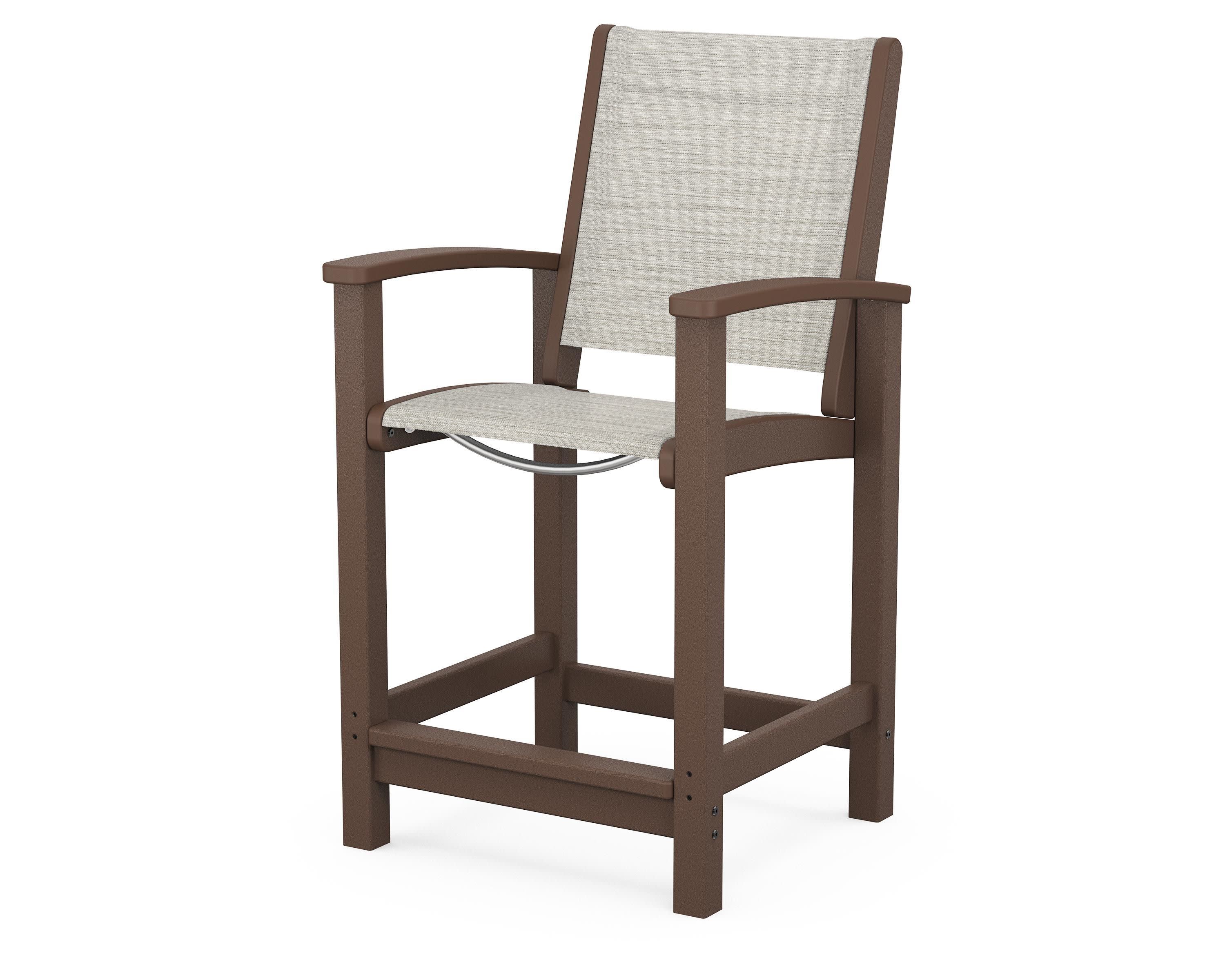 Coastal Counter Chair in Mahogany / Birch Sling